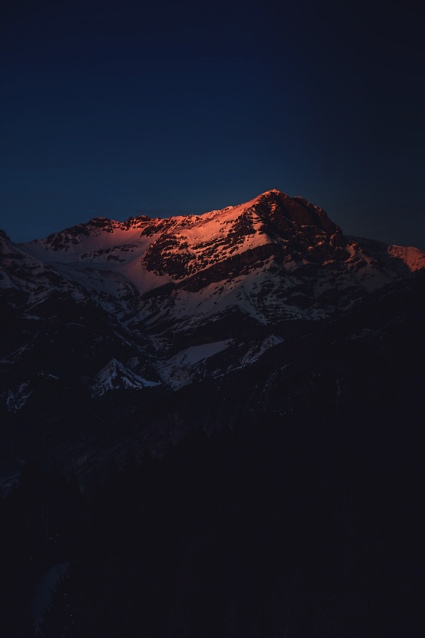 Evening time in the Italian Alps