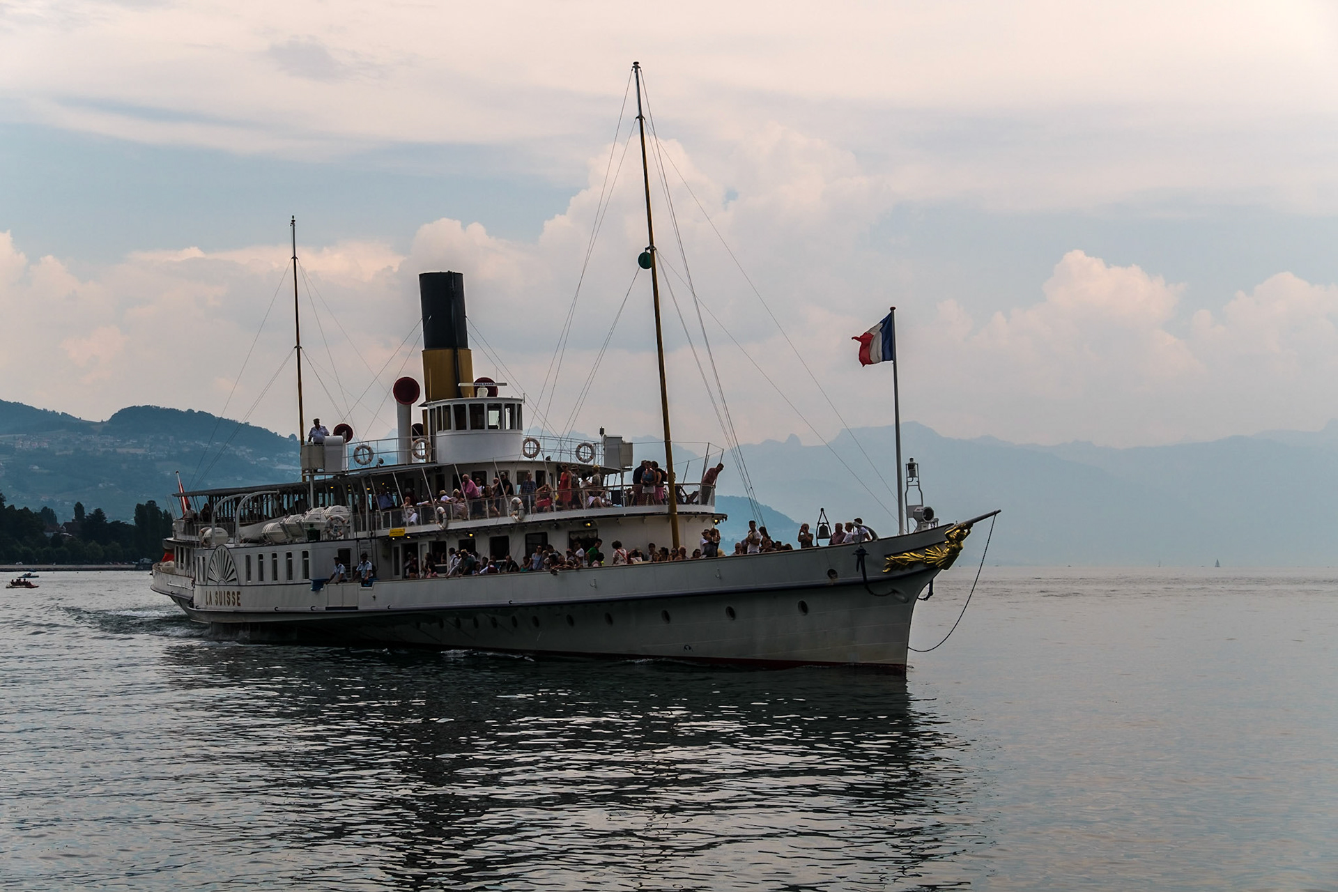 La Suisse, bateaux à vapeur. Lac Léman