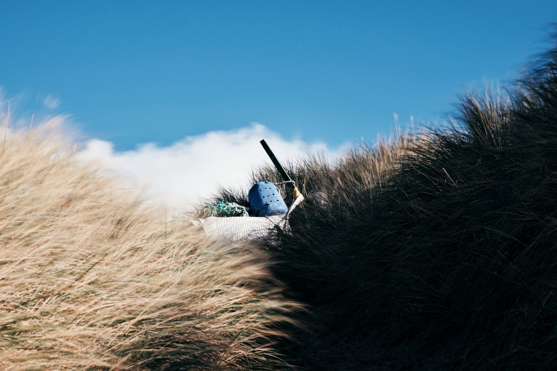 Blue Barrel at Freshwater West Beach