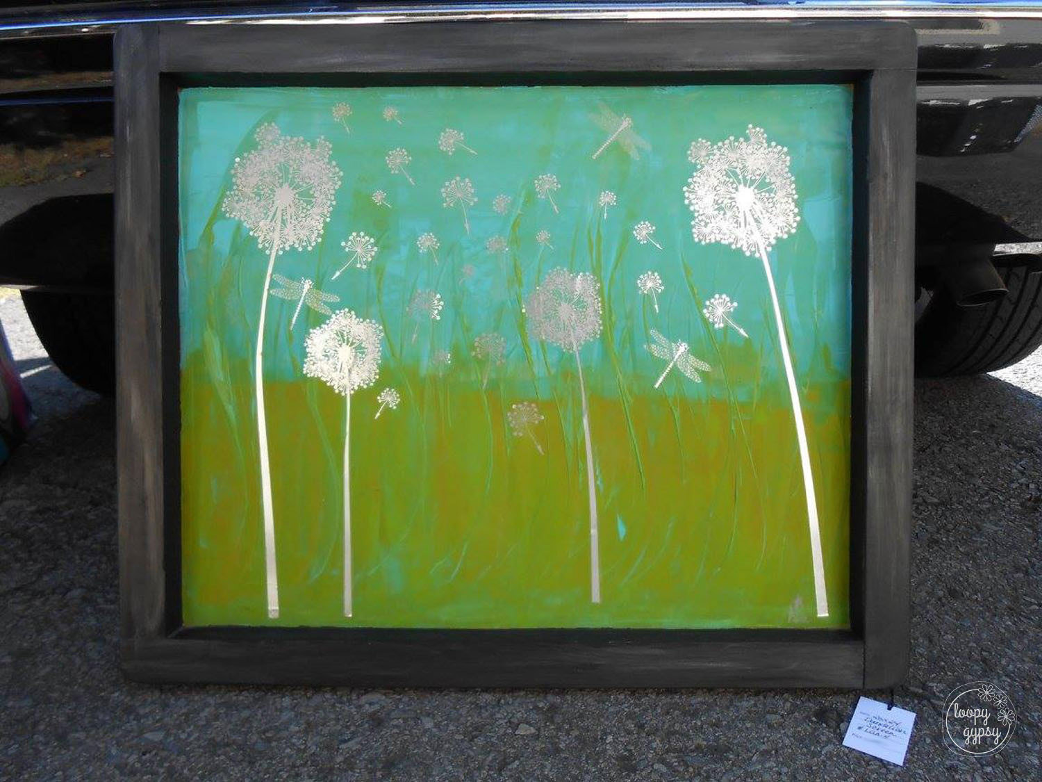 Mixed Media on Screen Print Frame