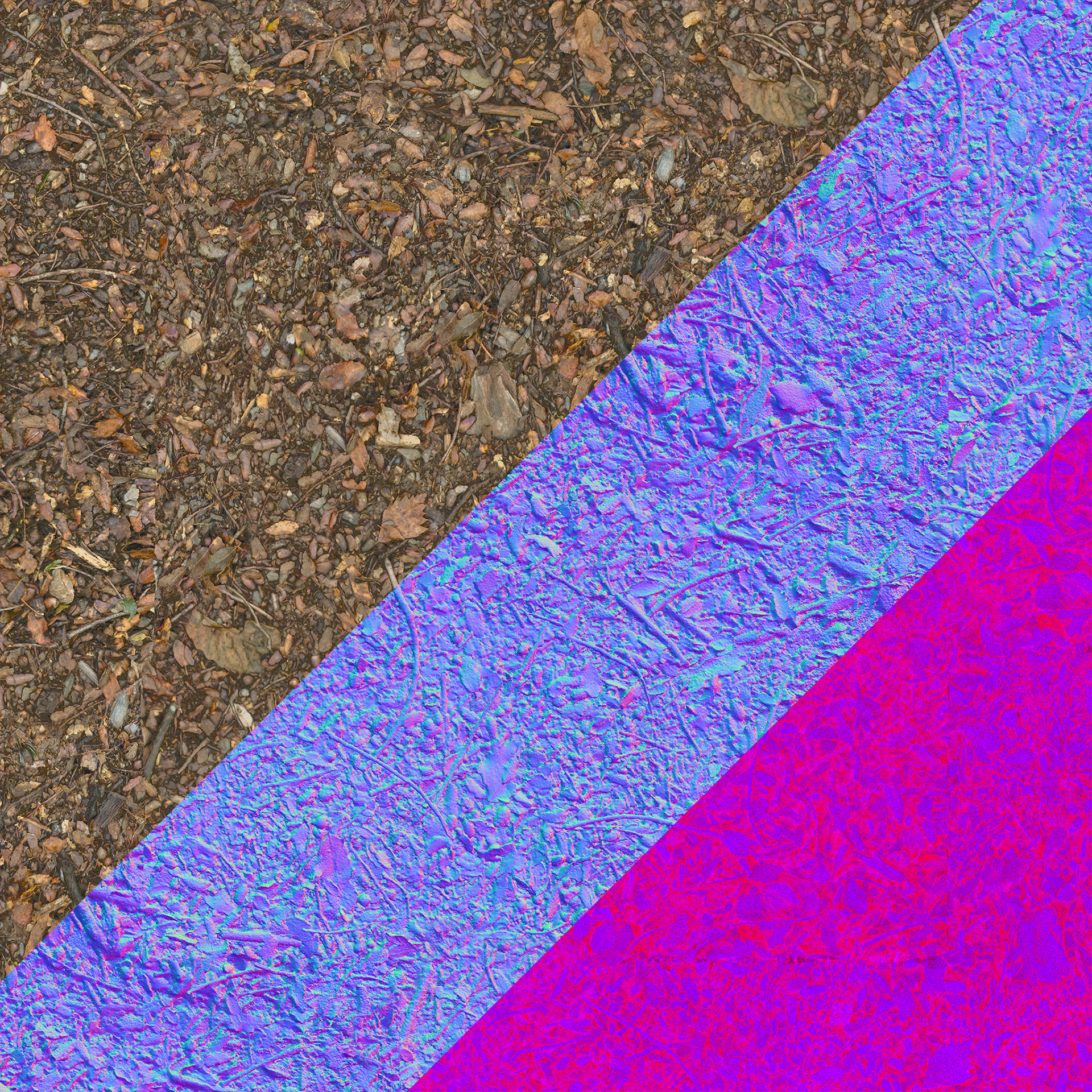 Albedo / Normal / RMA (Roughness - Metallic - AO)