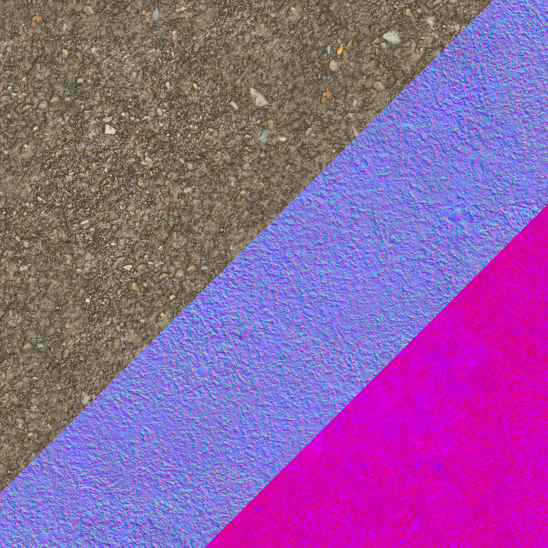 Albedo / Normal / RMA (Roughness - Metallic - AO)