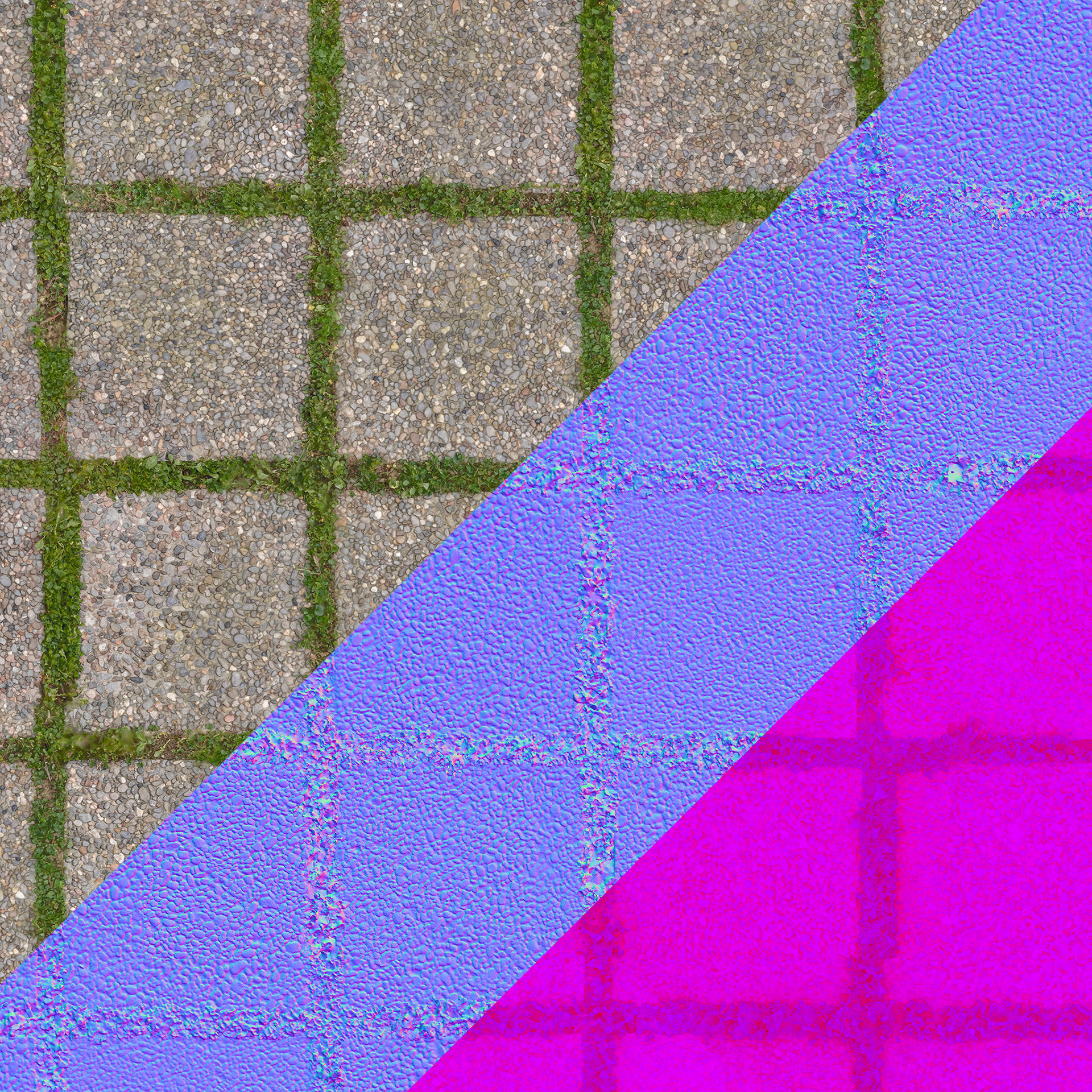 Albedo / Normal / RMA (Roughness - Metallic - AO)