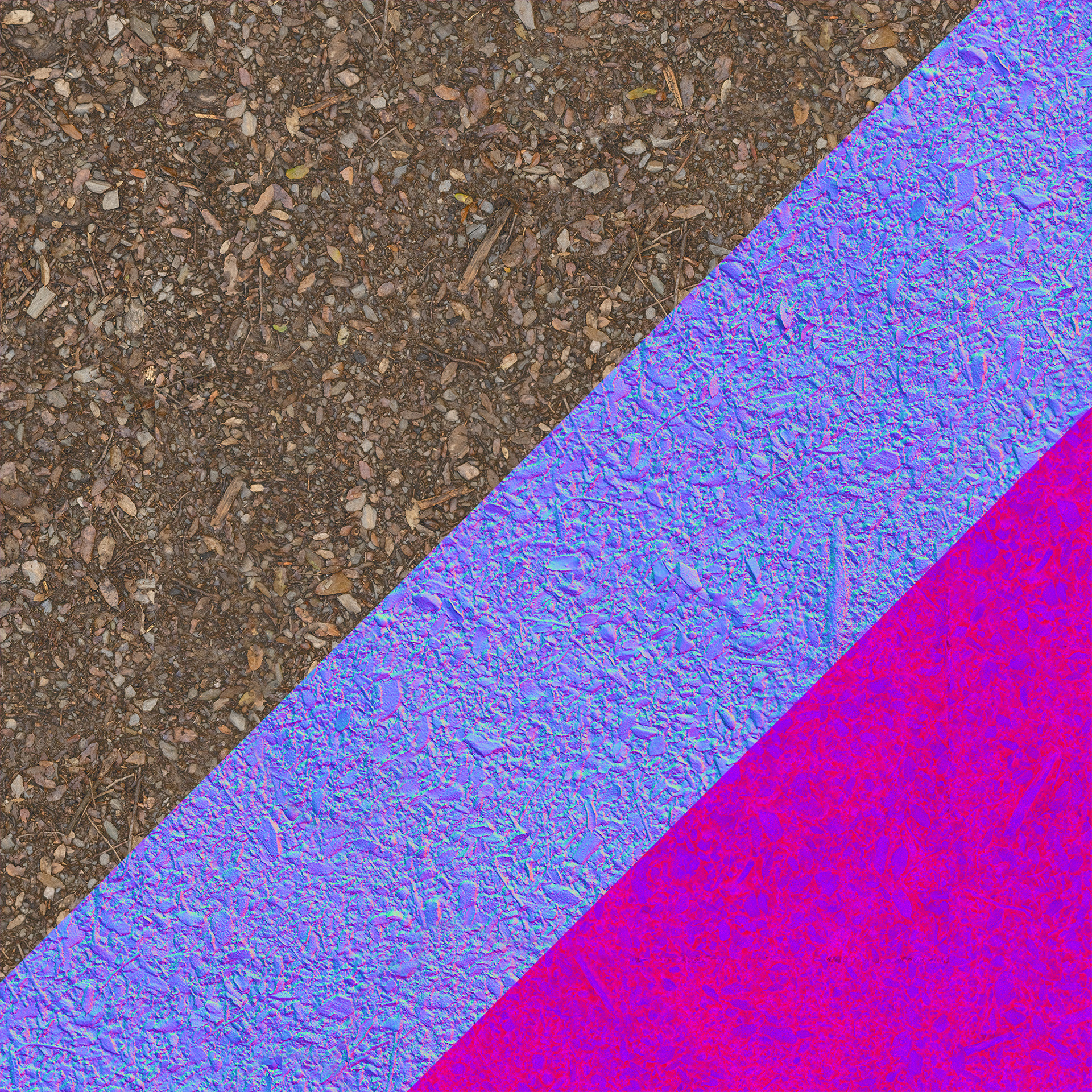 Albedo / Normal / RMA (Roughness - Metallic - AO)