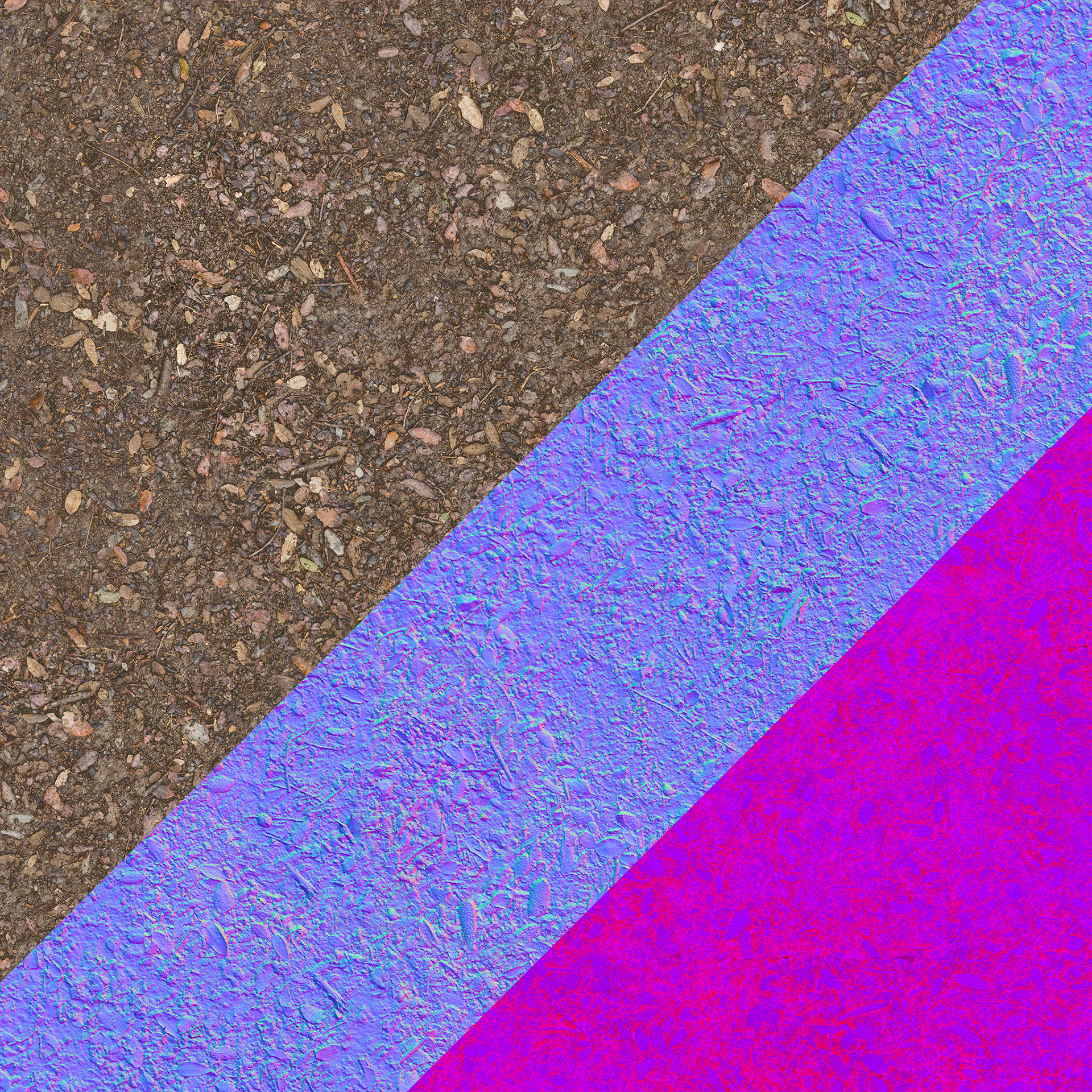 Albedo / Normal / RMA (Roughness - Metallic - AO)