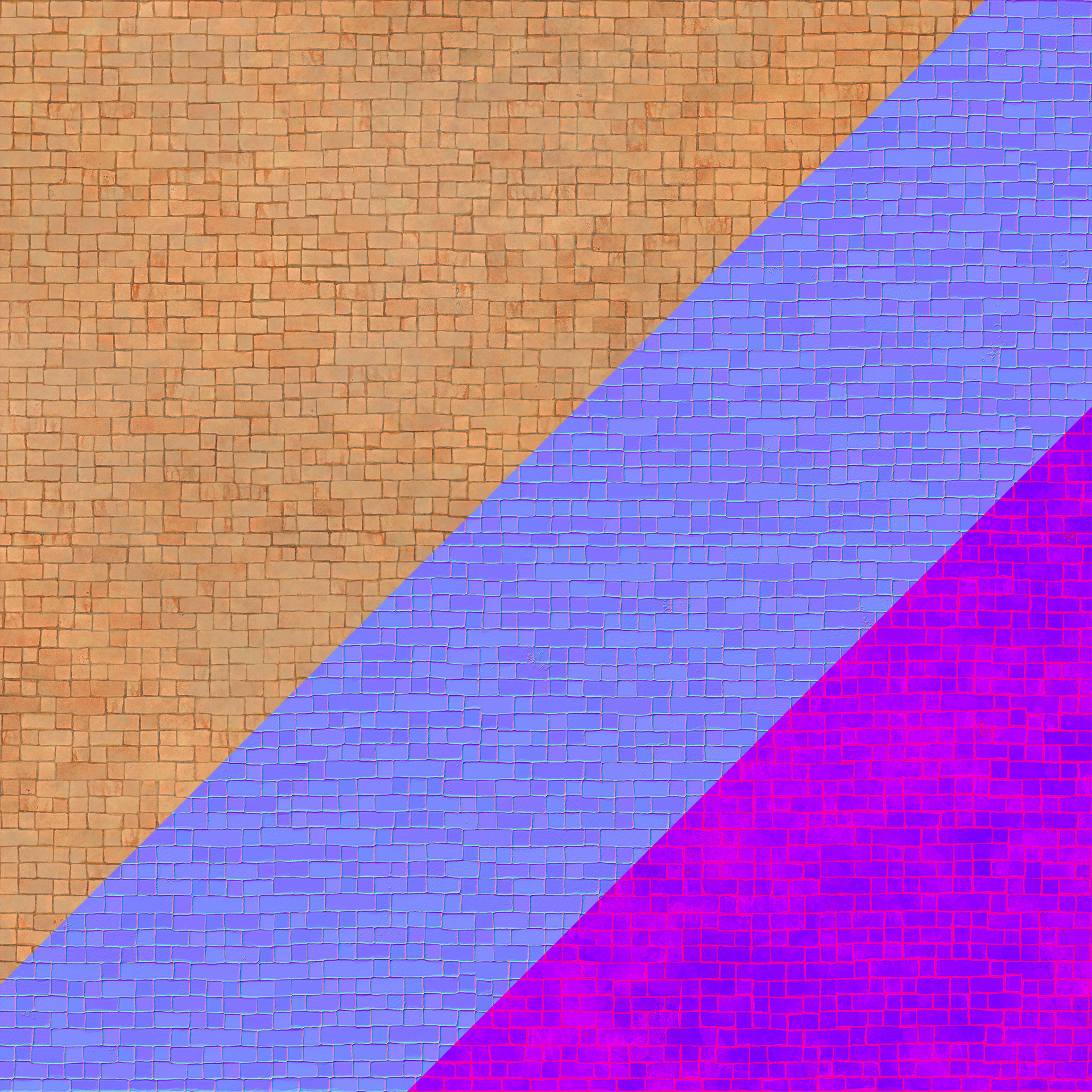 Albedo / Normal / RMA (Roughness - Metallic - AO)