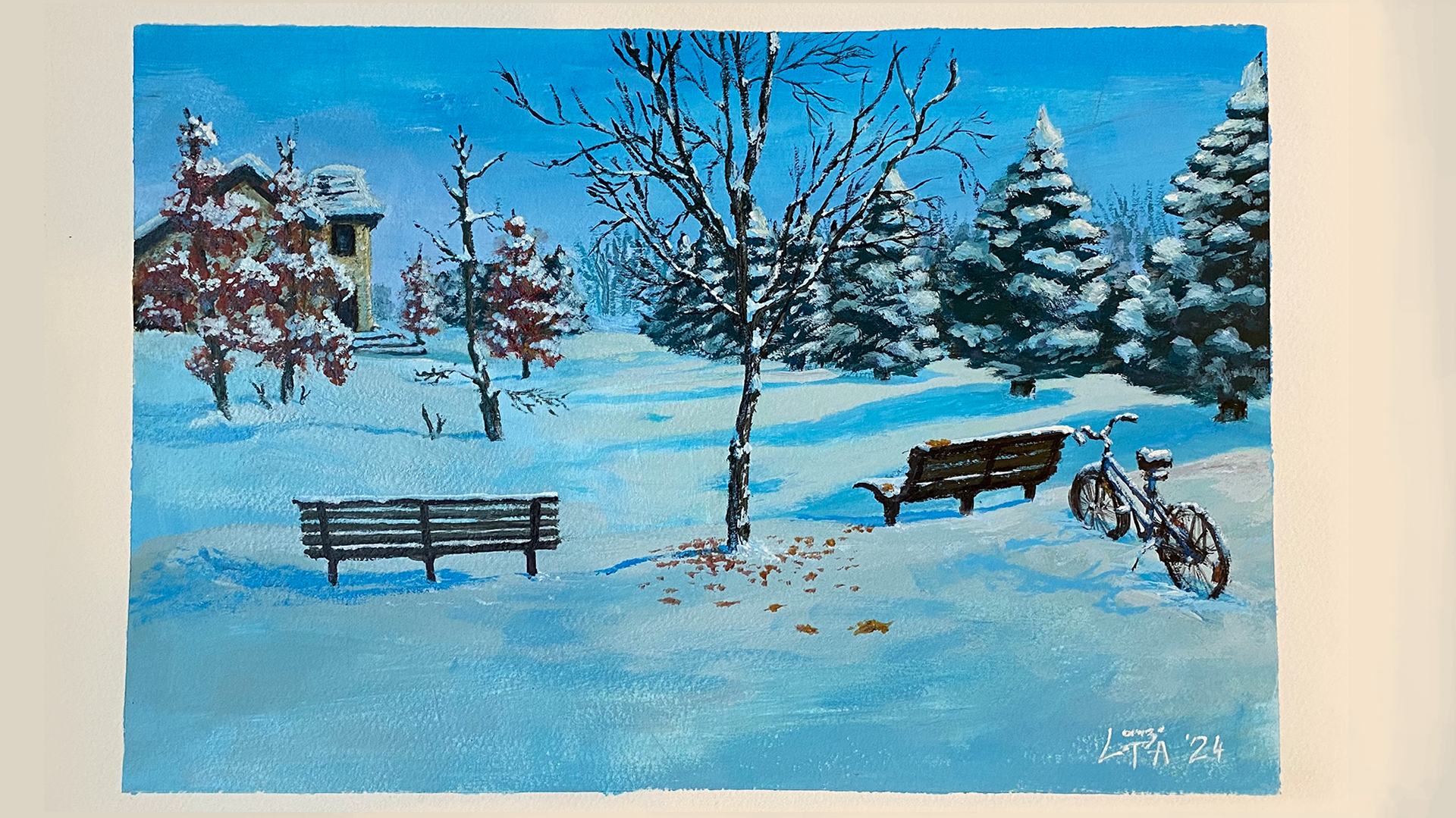 Gouache on Arches Paper, 26 x 36 cm