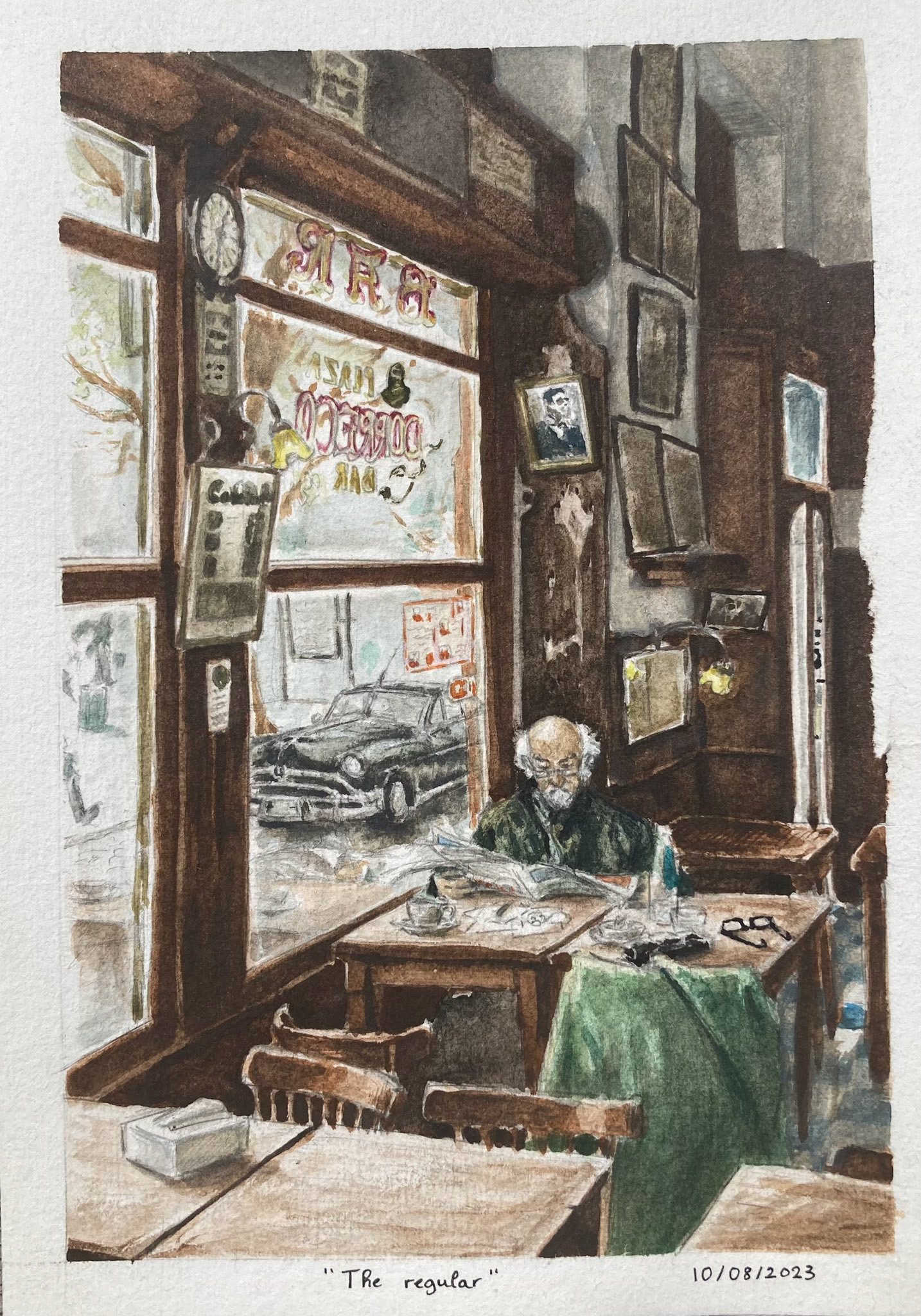 Watercolor on paper, A5