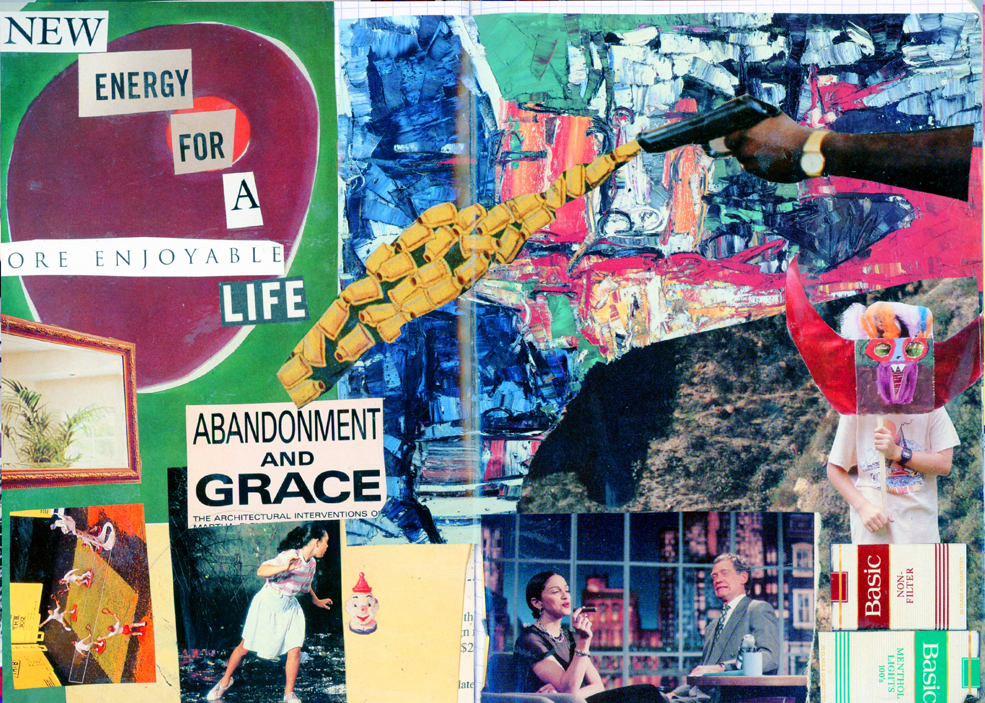 "Gun of Grace" Mixed Media Artwork by Sabrina Narzoles. 2020