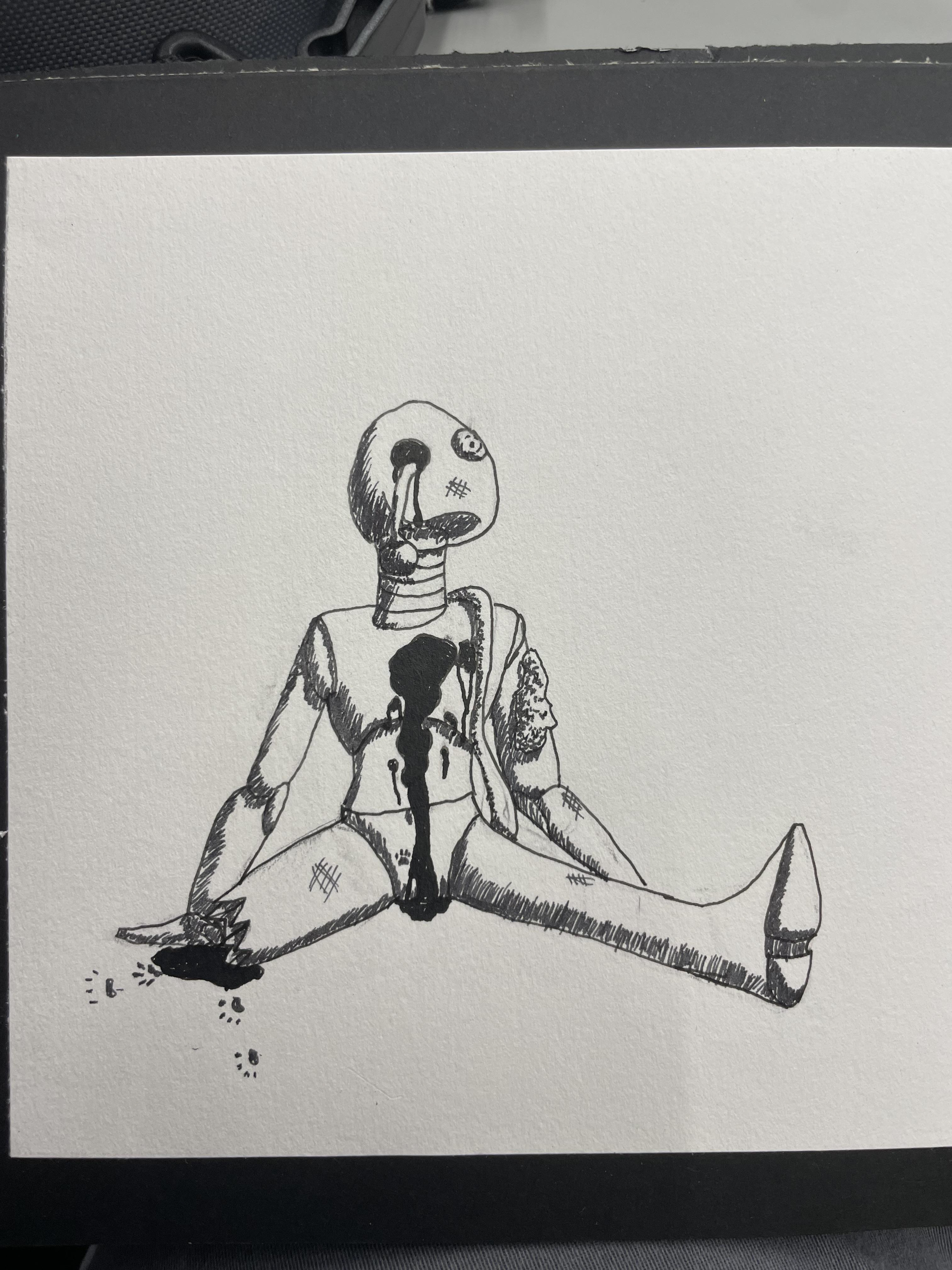 Robot | Illustration Methods | Made using black lining pens | Feb 3, 2025