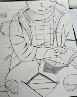 Girl Reading Outside