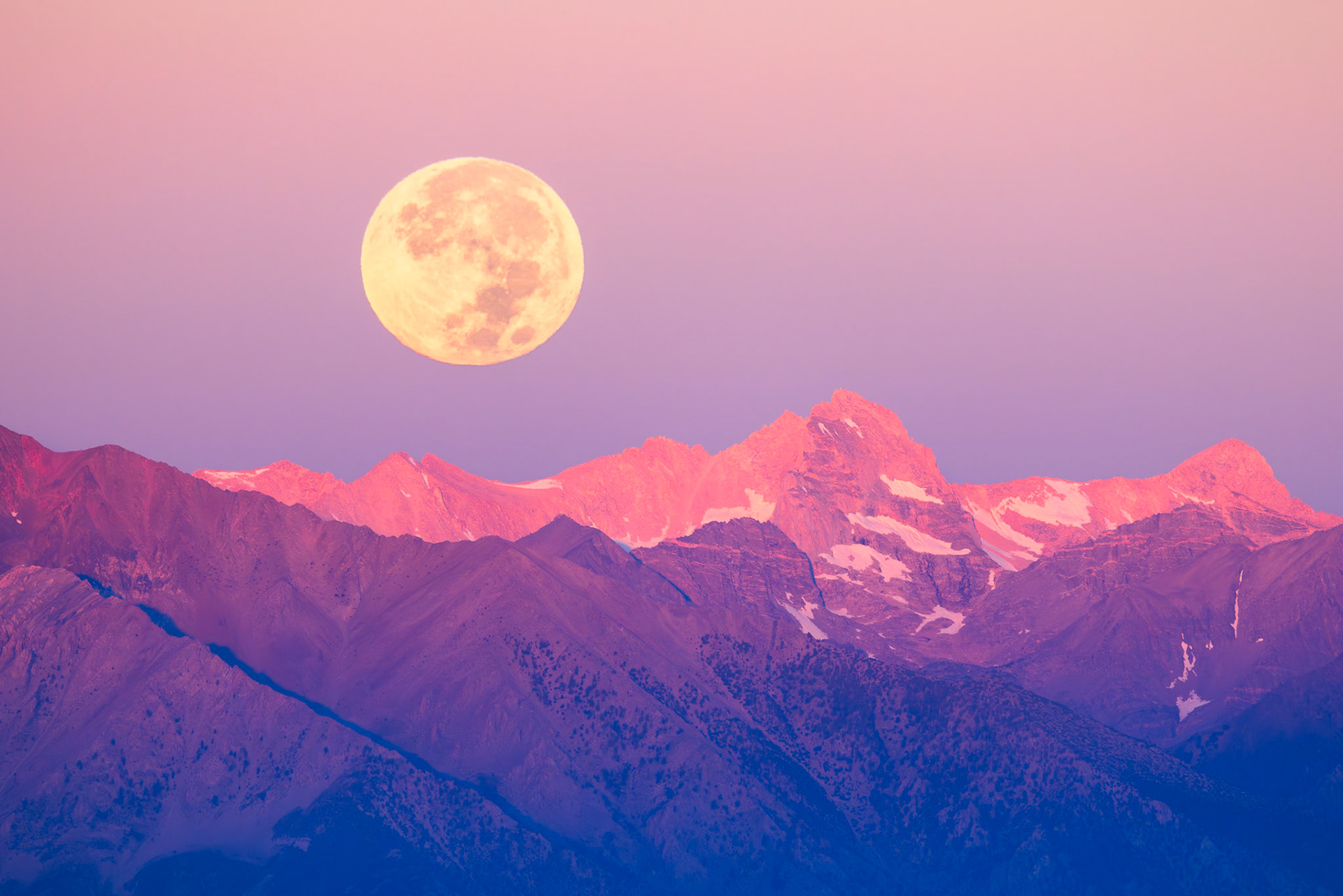 Full Moon Setting, Eastern Sierrras