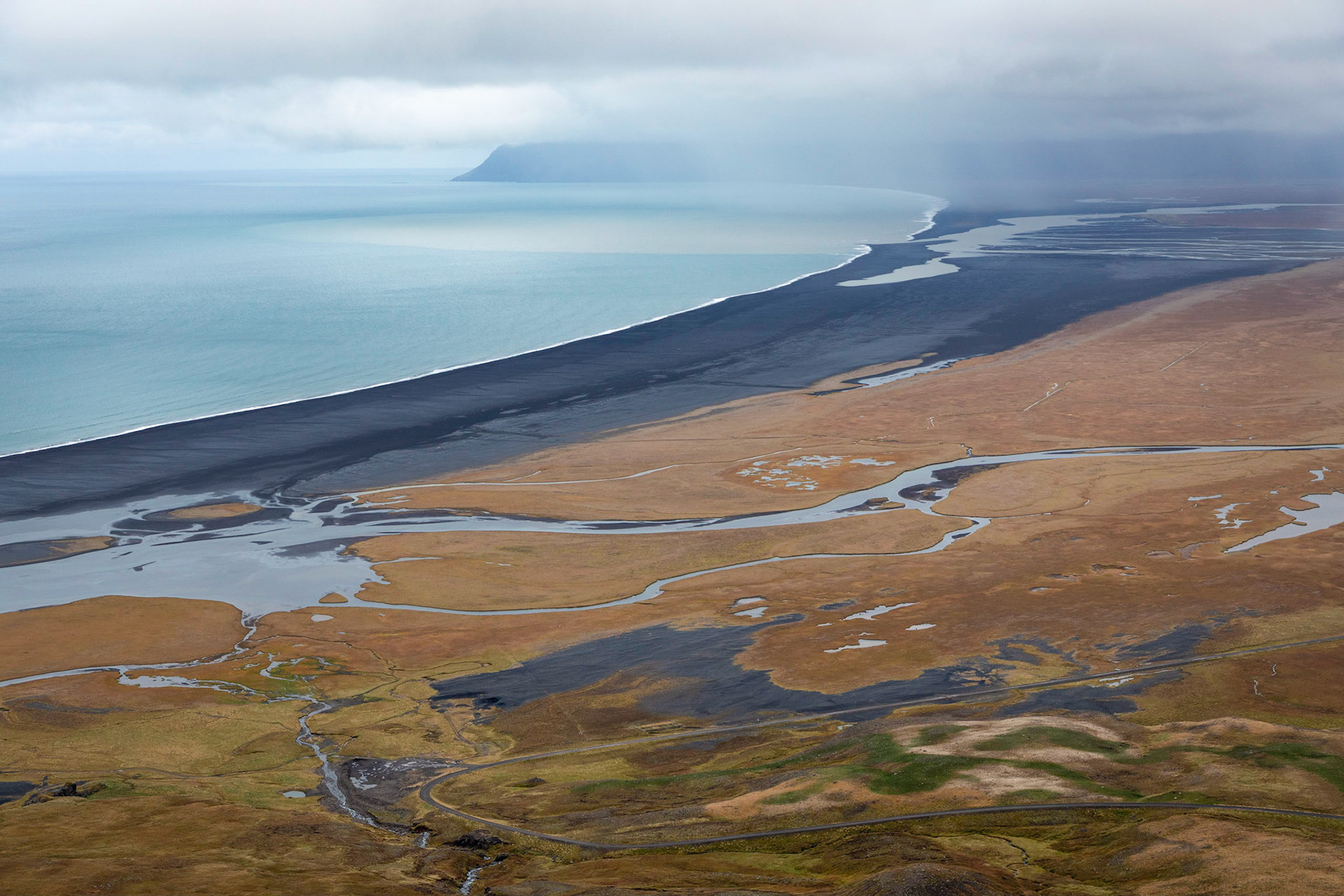 Heradhssandur; the mouth of the Lagarfljot River