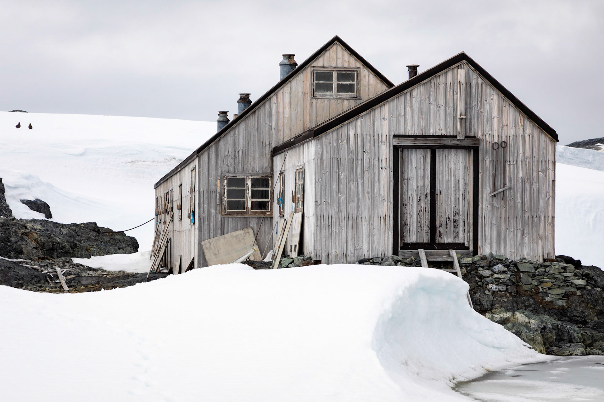 Detaille Island:  British Base W. established in 1956 and abandoned in 1959;  now a historical site