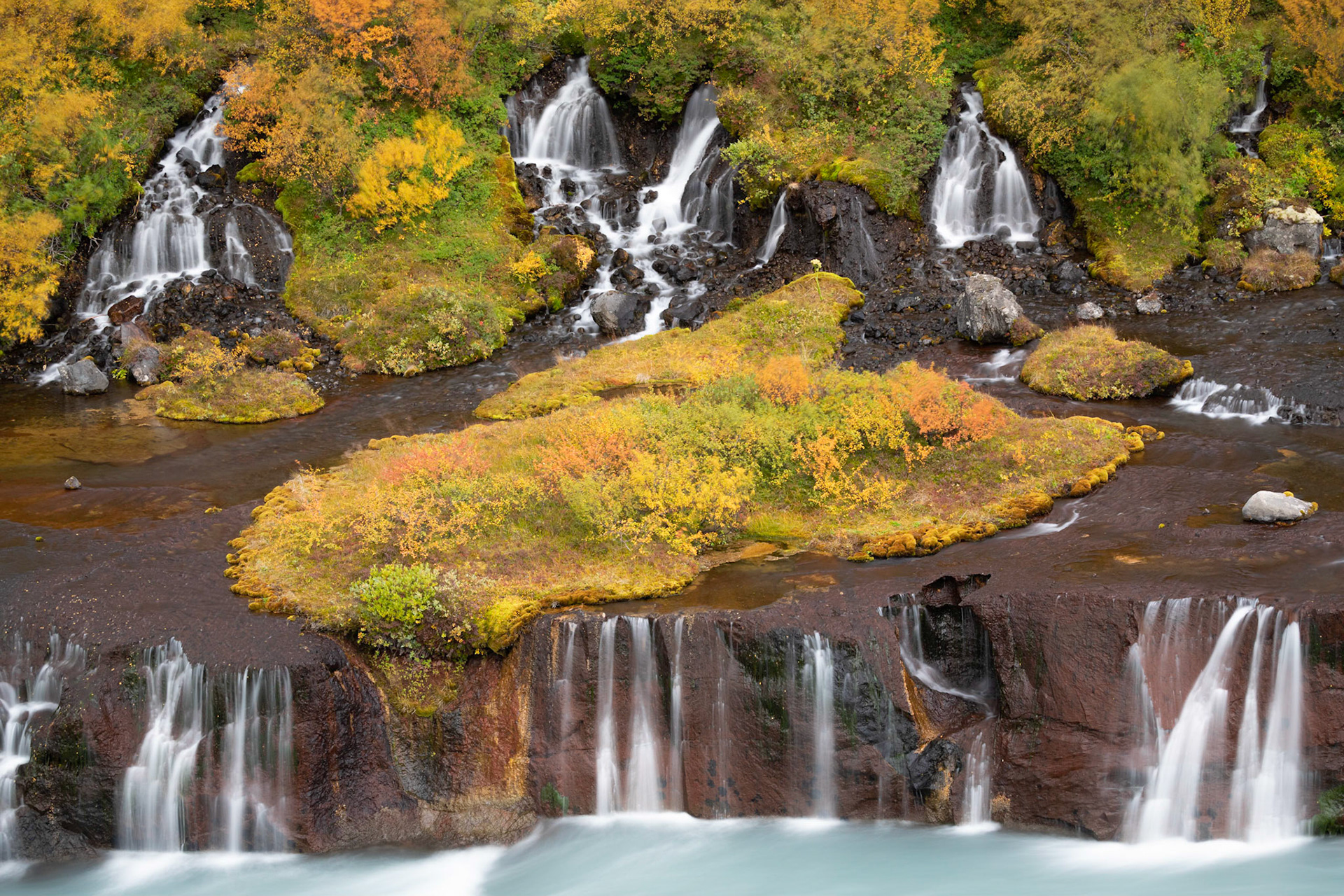 Hraunfossar (Lava waterfall)