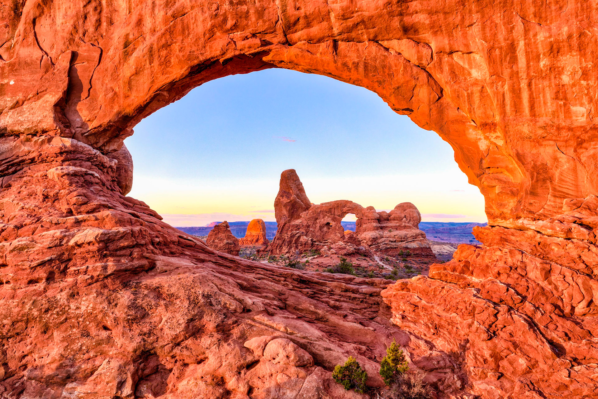Turrret Arch through the Windows, Arches NP