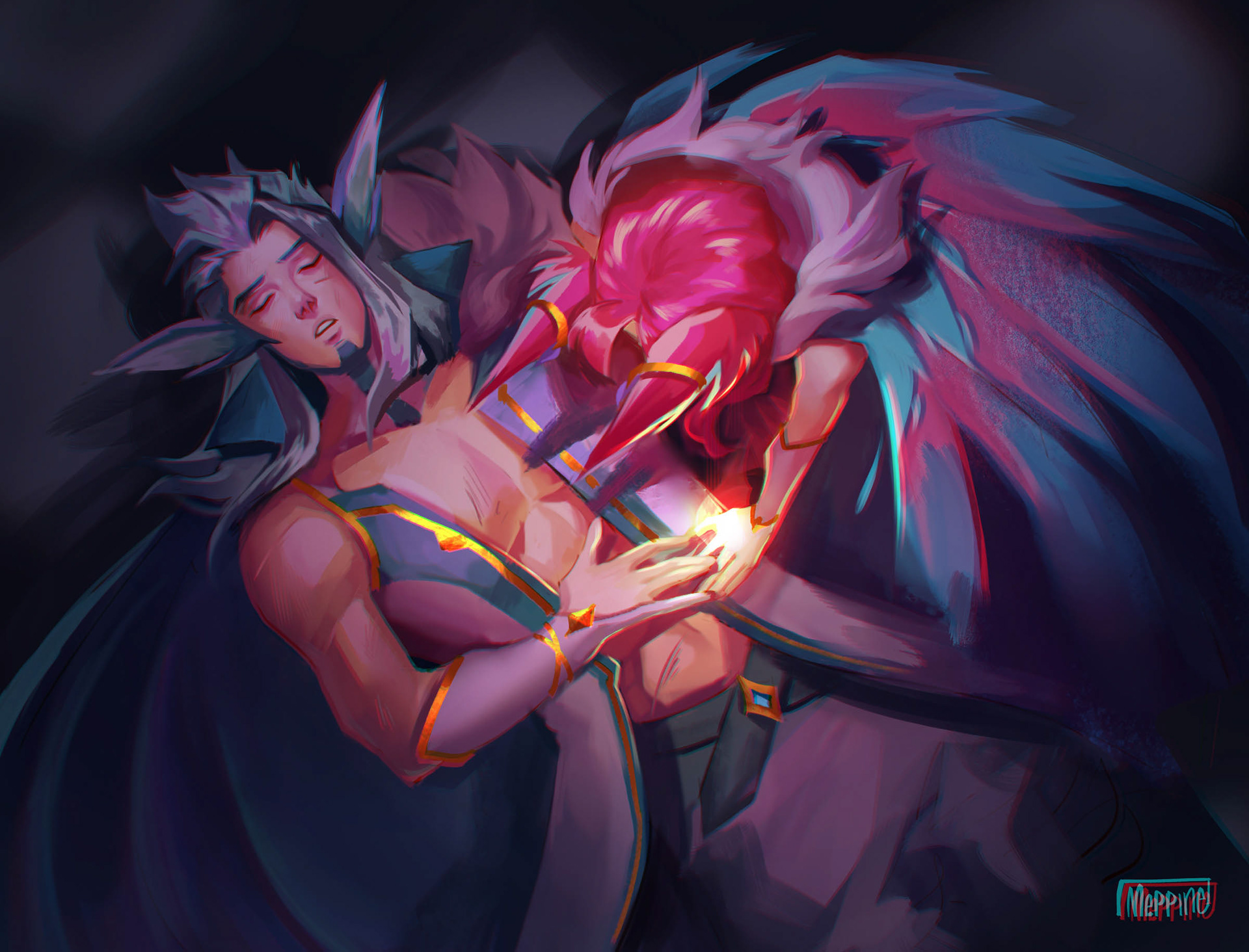 Xayah and Rakan from League of Legends