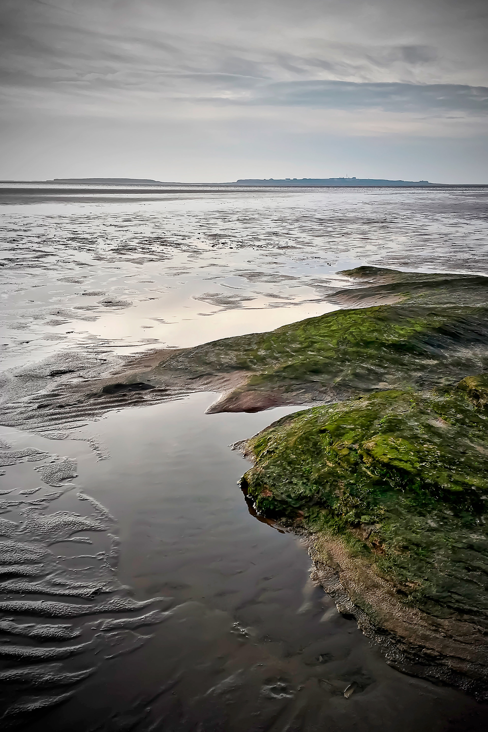 'Dusk' A Winters Evening on Red Rocks Beach, Hoylake
