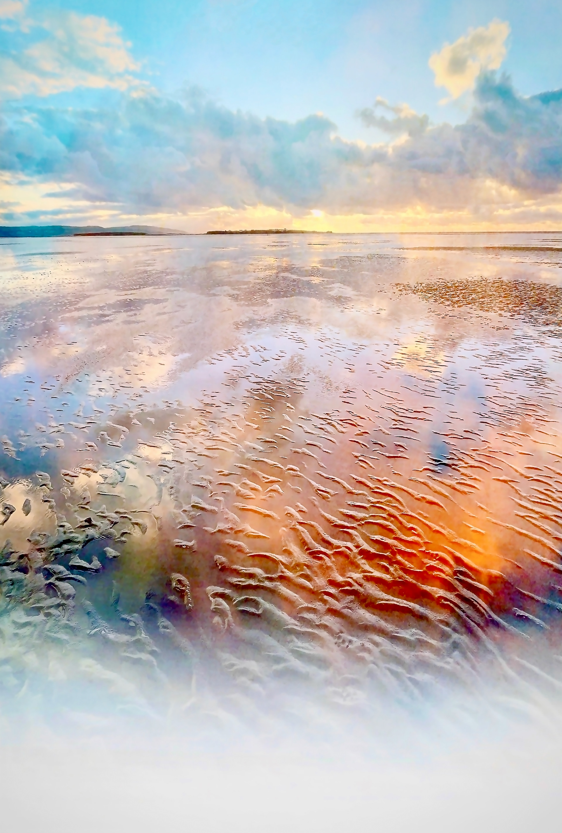 Sunset Reflections, Hilbre Island from Red Rocks Beach, Hoylake