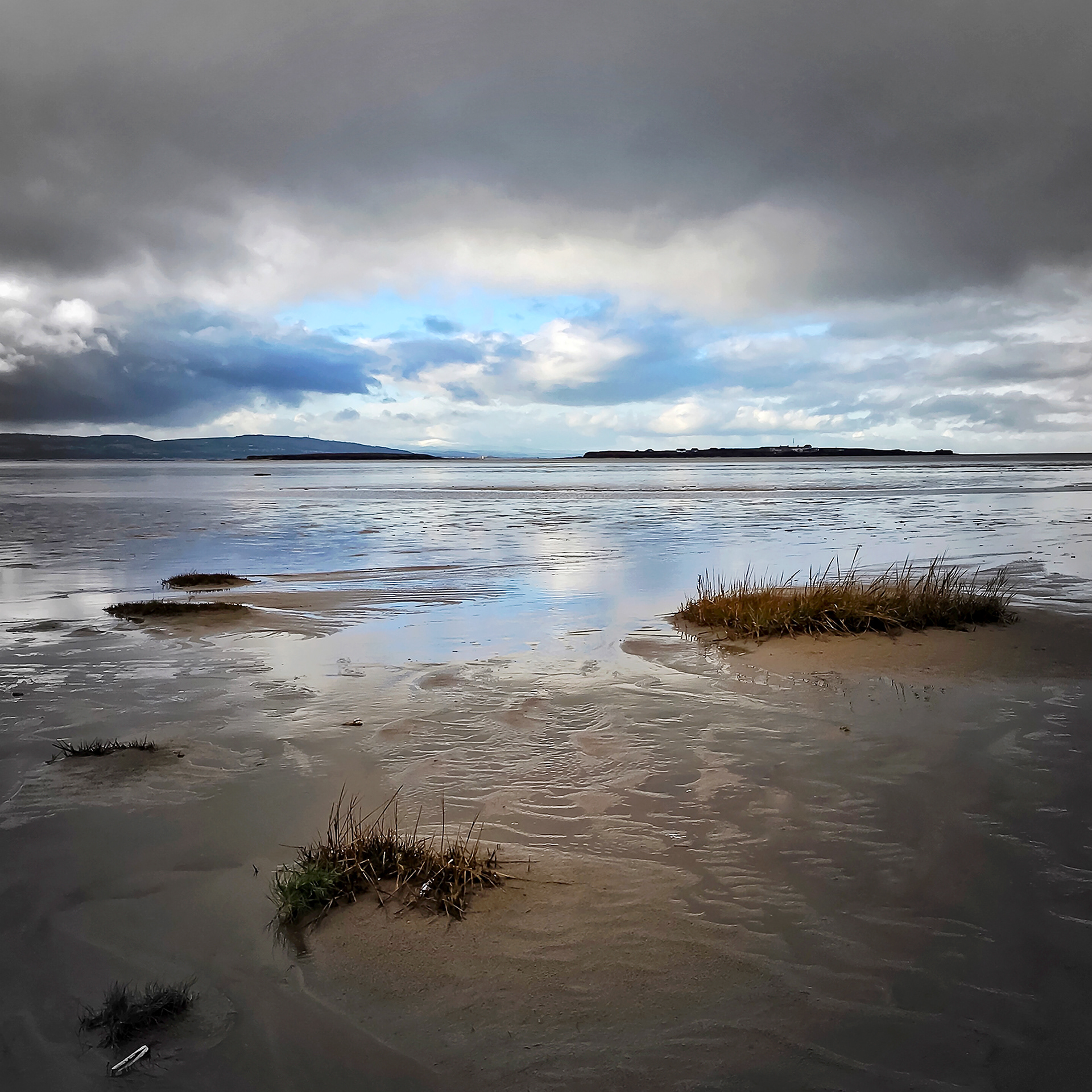'Blue Horizon' Hilbre island from West Kirby Beach