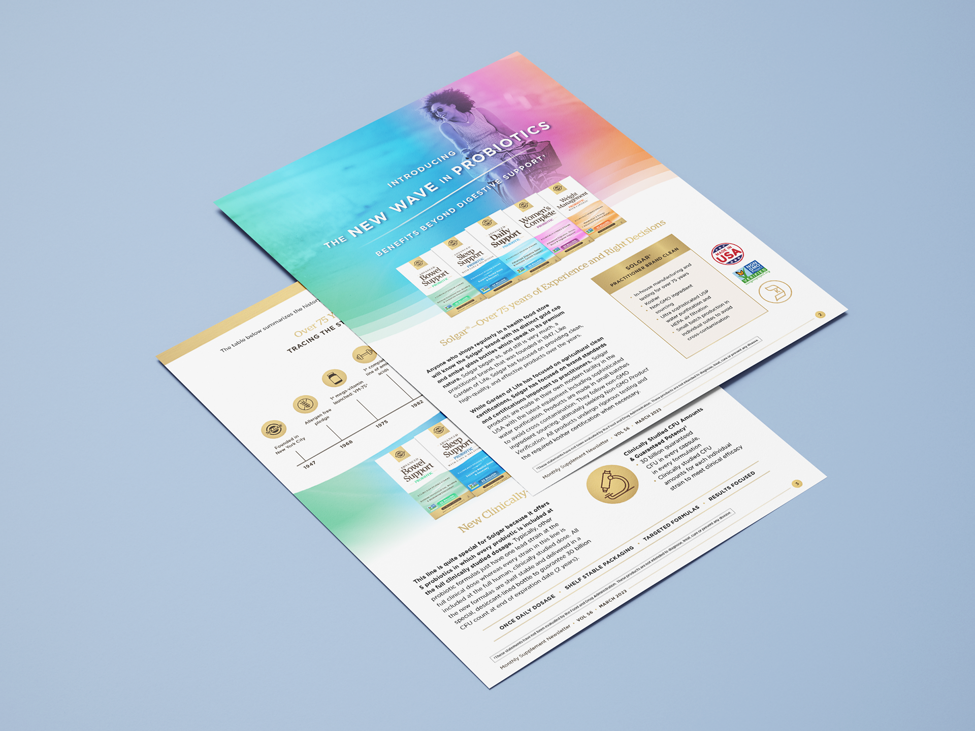 Internal newsletter – front pages