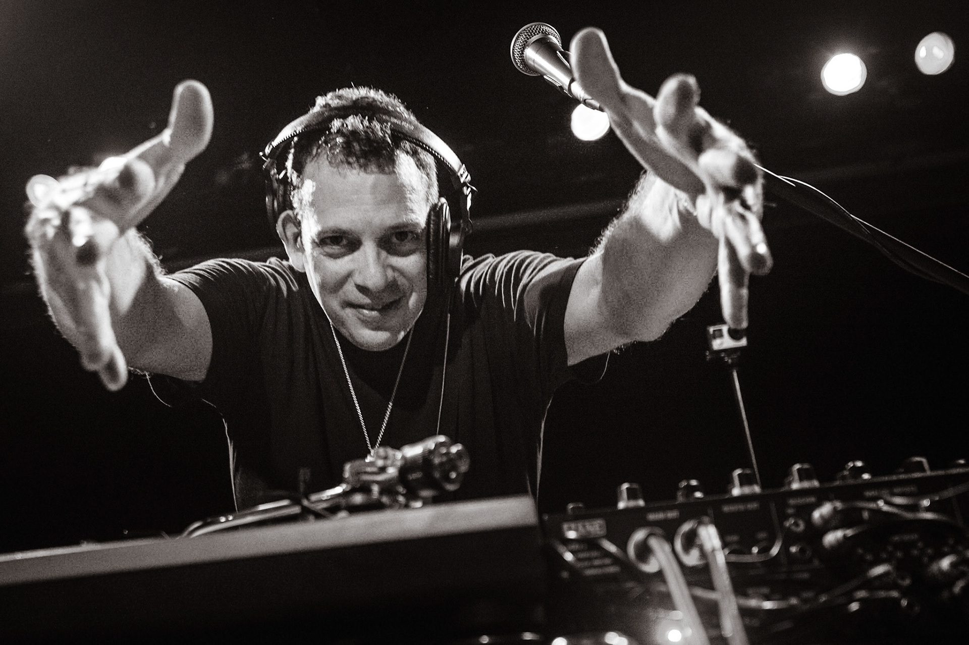 Z-Trip performing at the Factory in Marrickville, Sydney, Australia on January 28, 2017.