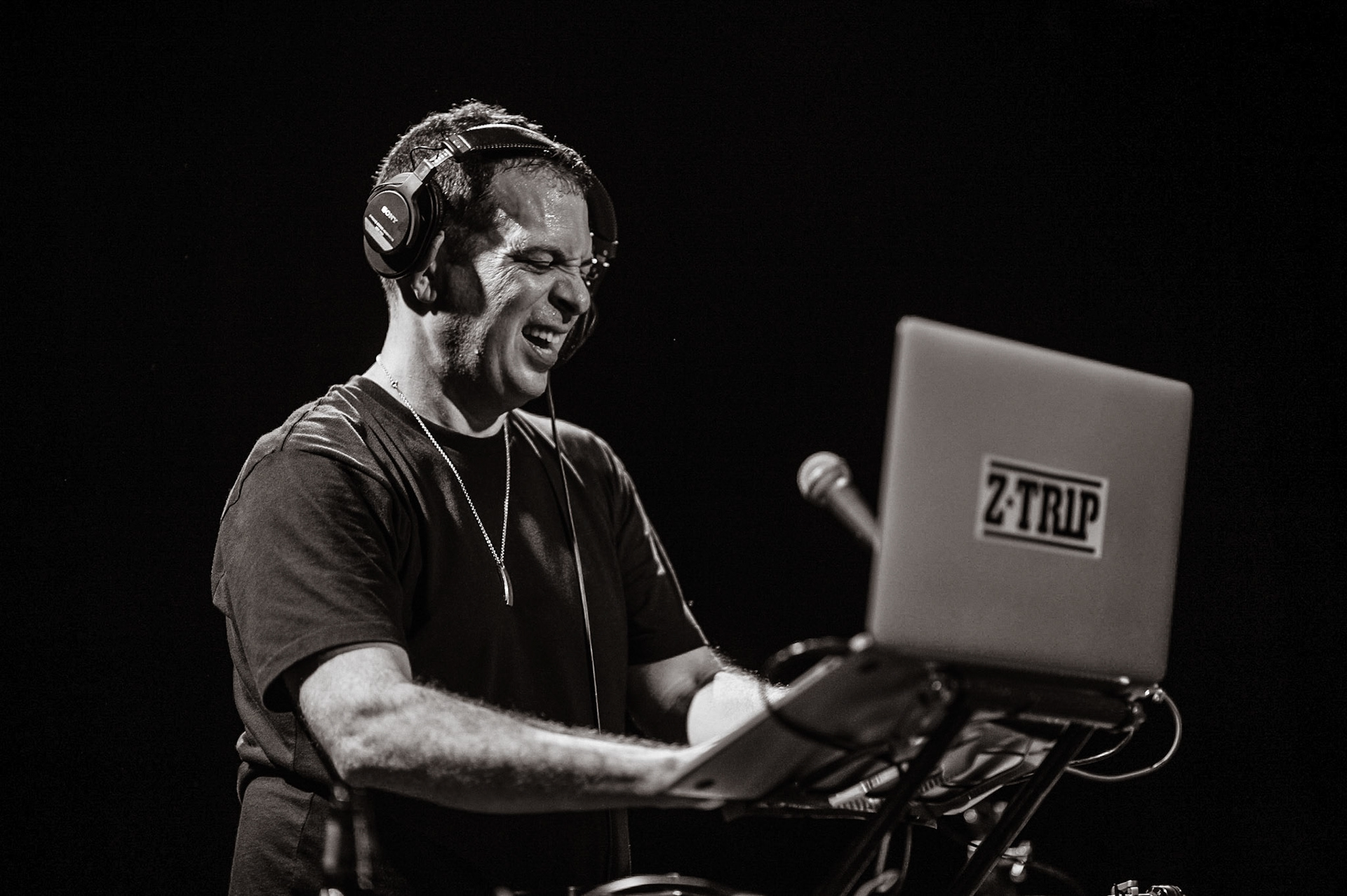 Z-Trip performing at the Factory in Marrickville, Sydney, Australia on January 28, 2017.