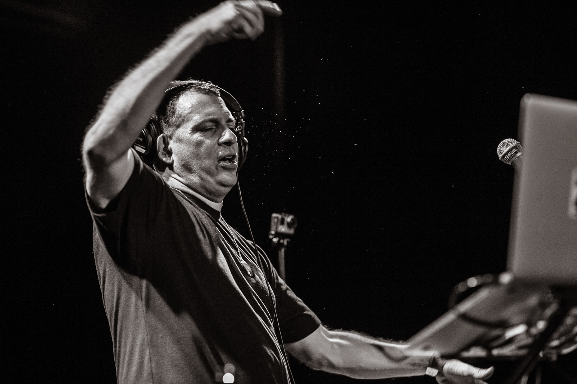 Z-Trip performing at the Factory in Marrickville, Sydney, Australia on January 28, 2017.