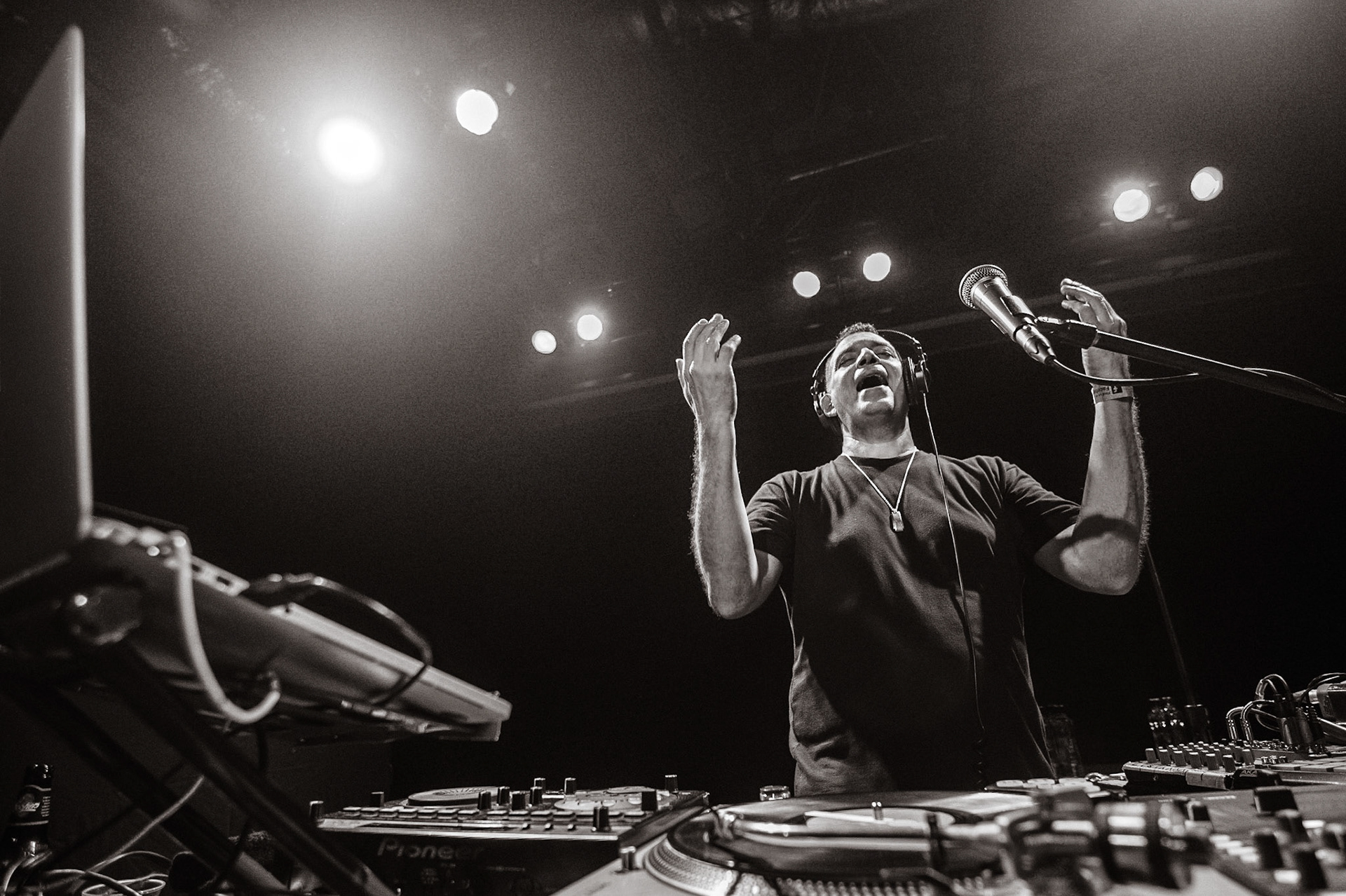 Z-Trip performing at the Factory in Marrickville, Sydney, Australia on January 28, 2017.