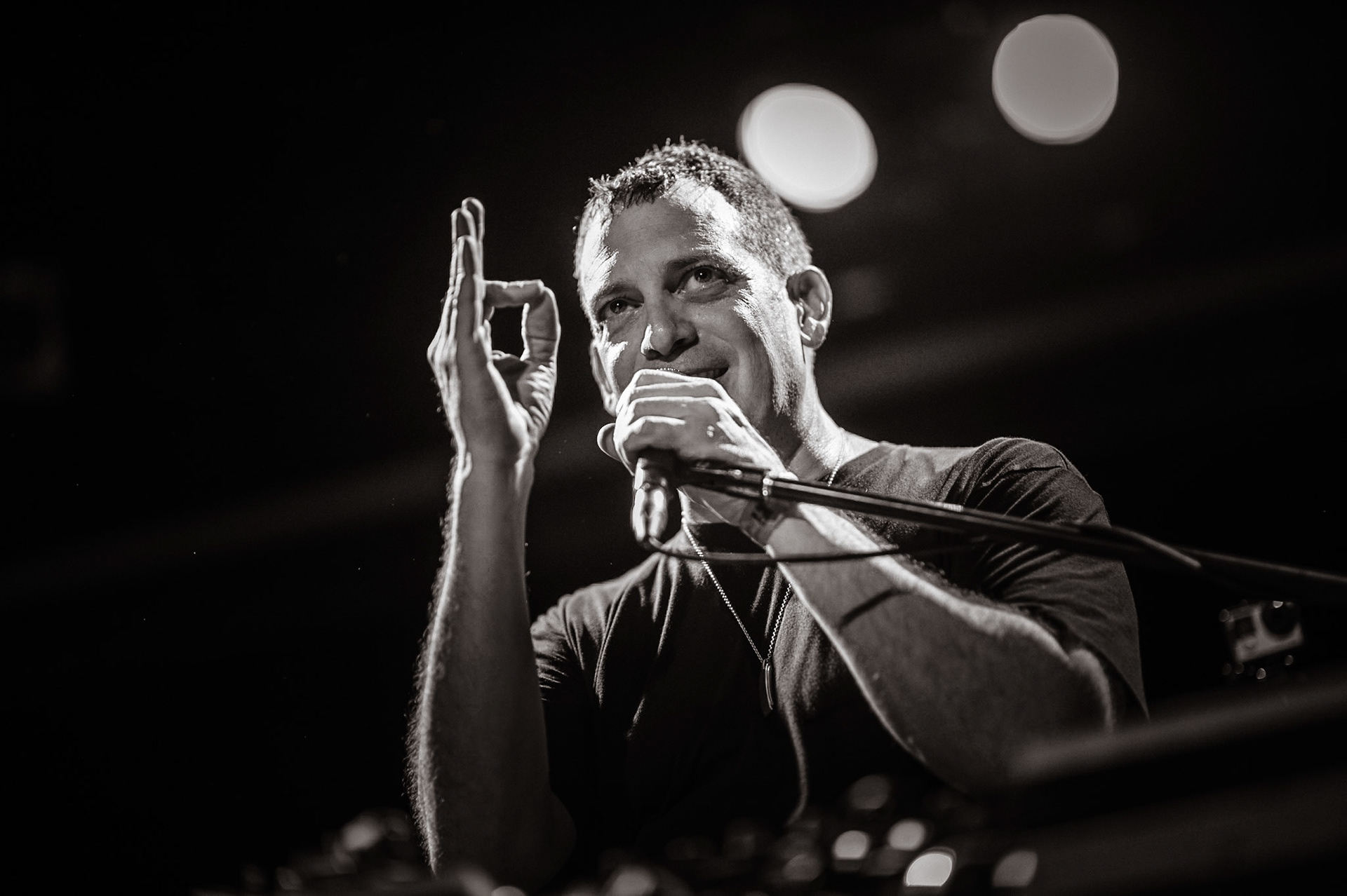 Z-Trip performing at the Factory in Marrickville, Sydney, Australia on January 28, 2017.