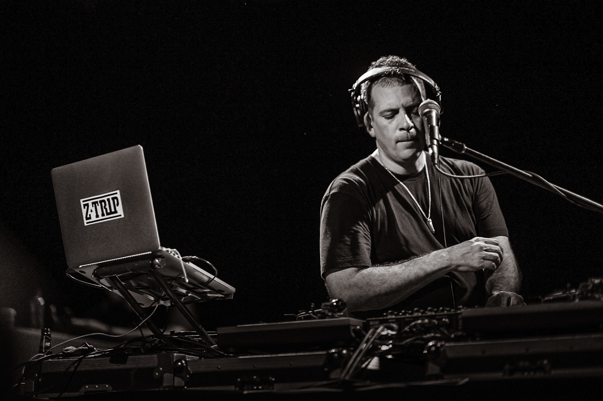 Z-Trip performing at the Factory in Marrickville, Sydney, Australia on January 28, 2017.