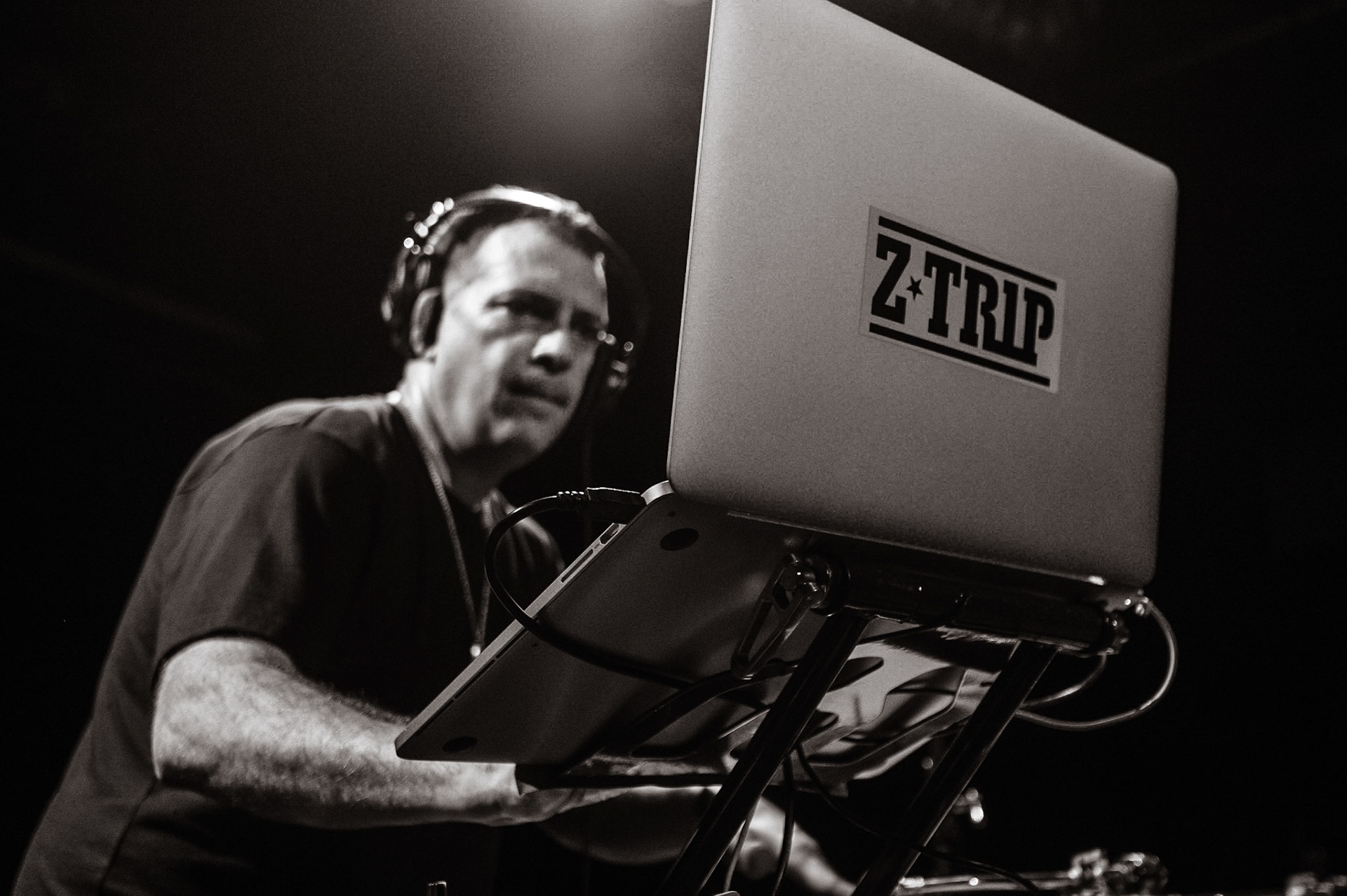 Z-Trip performing at the Factory in Marrickville, Sydney, Australia on January 28, 2017.