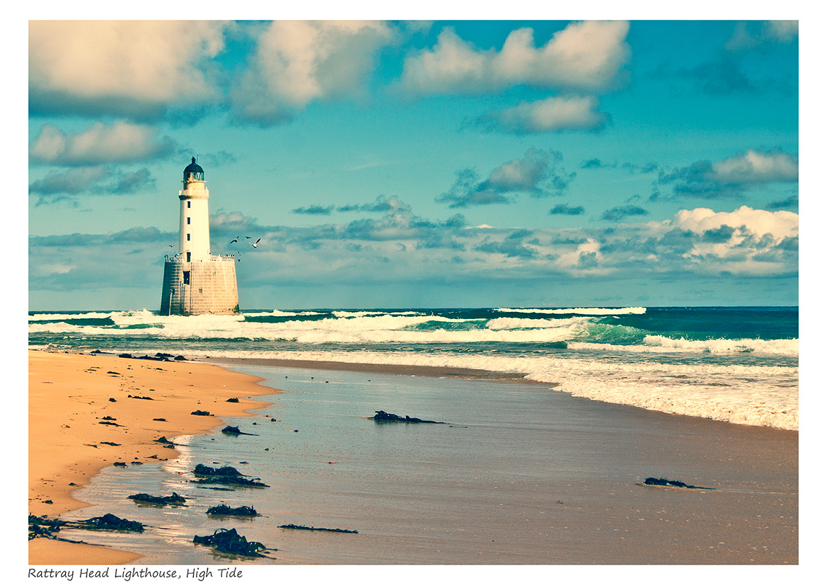 Rattray Head Lighthouse, High Tide (Aberdeenshire)