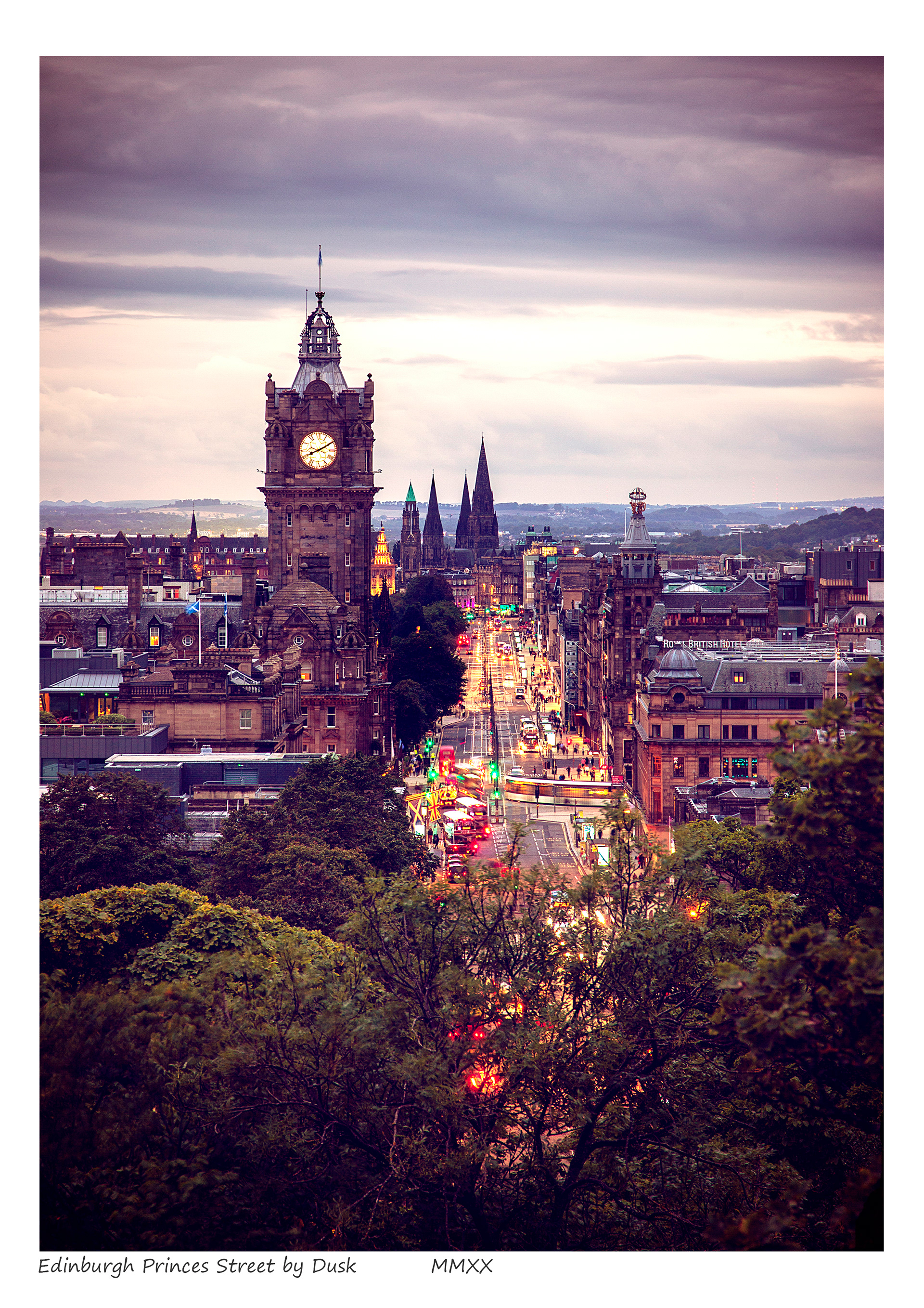 Edinburgh Princes Street by Dusk