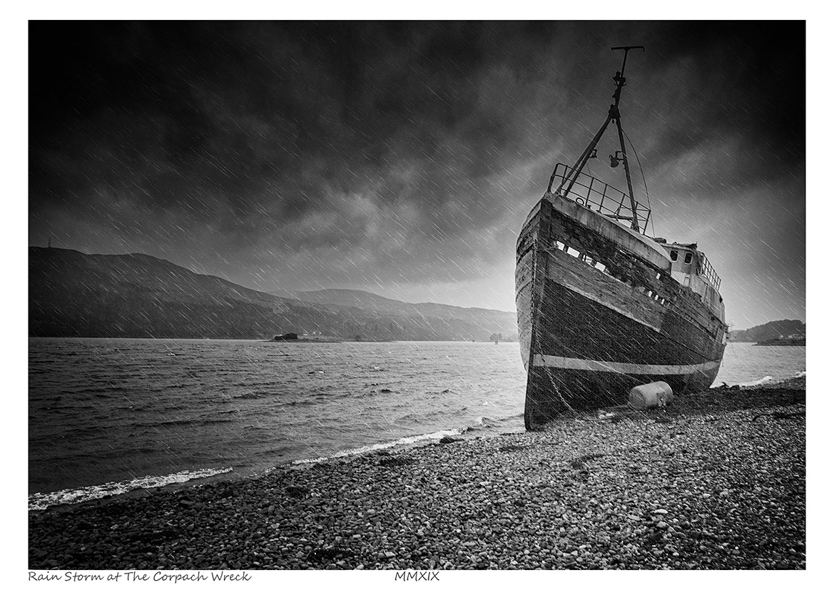 Rain Storm at The Corpach Wreck (Fort William)