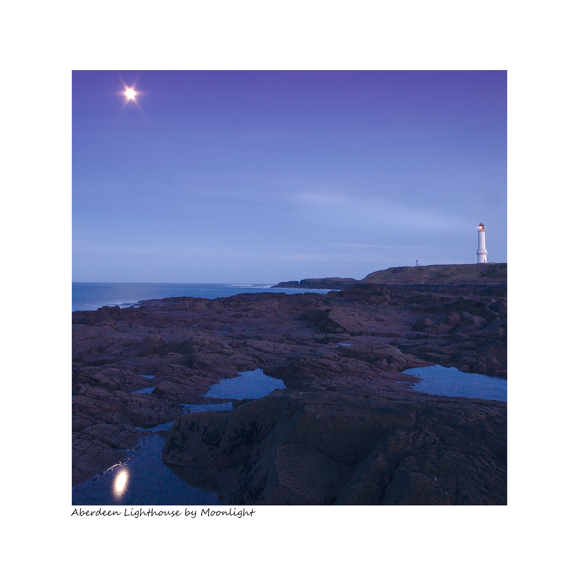 Aberdeen Lighthouse by Moonlight