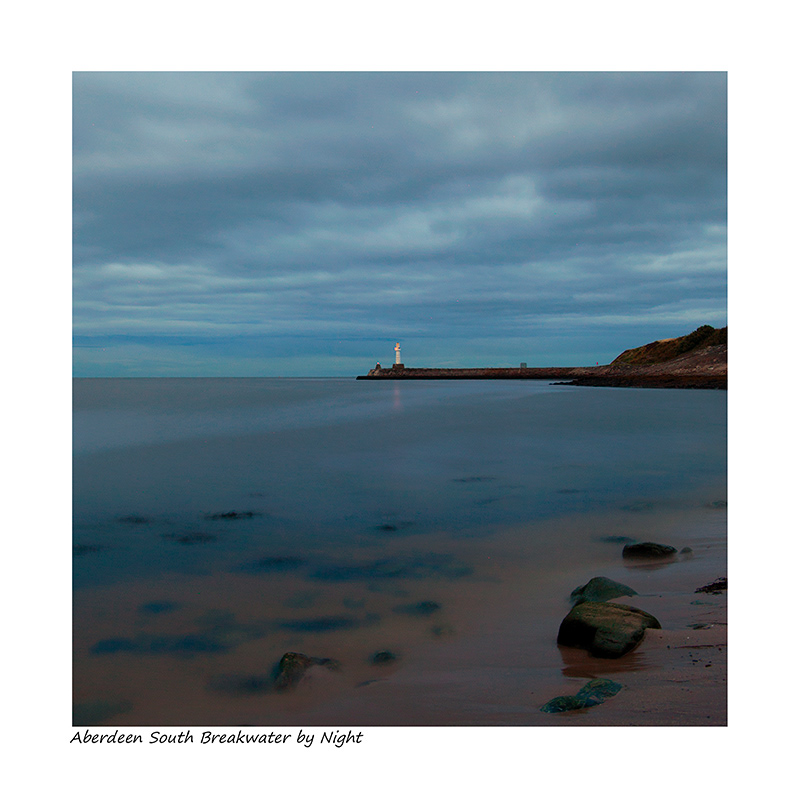 Aberdeen South Breakwater by Night