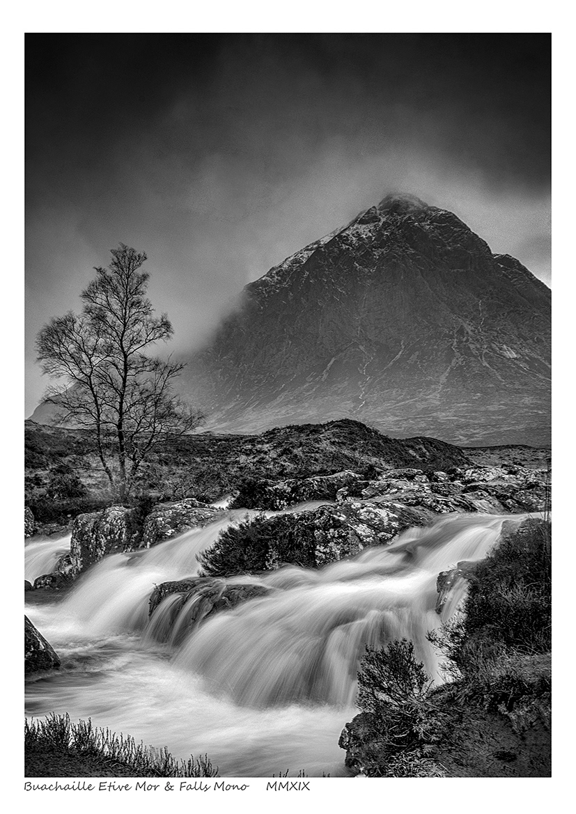 Buachaille Etive Mor & Falls, Mono (Scottish Highlands)
