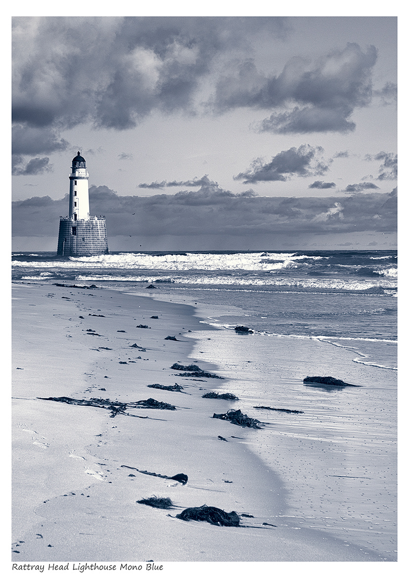 Rattray Head Lighthouse, Mono Blue (Aberdeenshire)