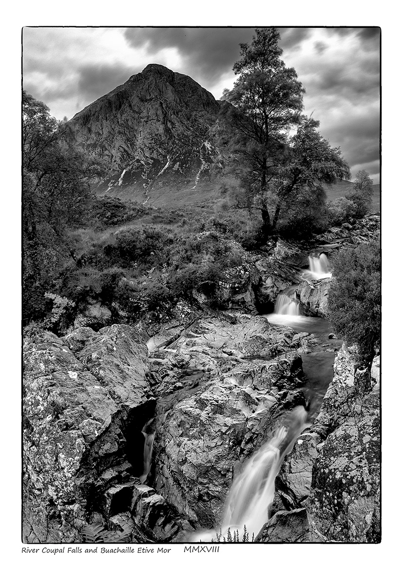 River Coupal Falls and Buachaille Etive Mor (Scottish Highlands)