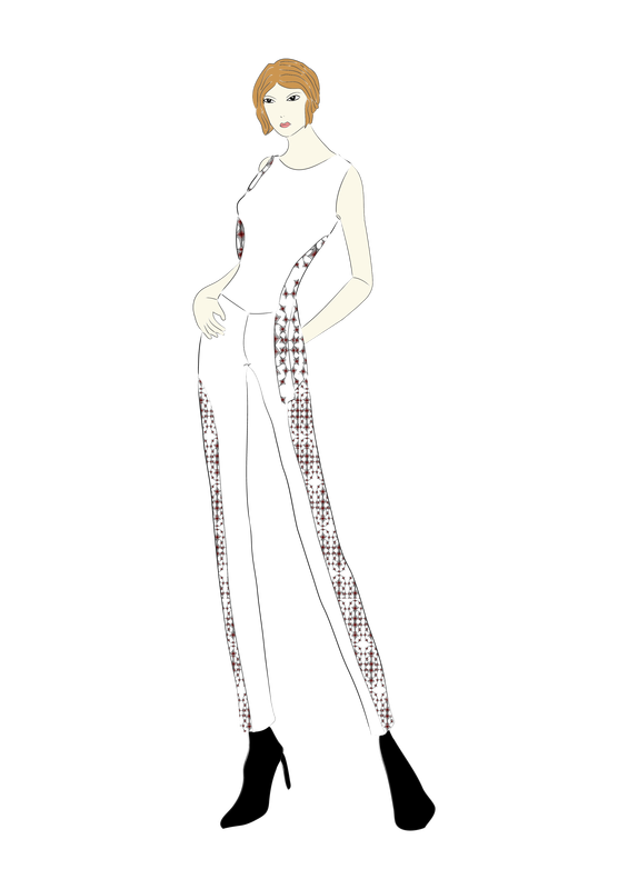 Asymmetric Sleeveless Top with Long Pants