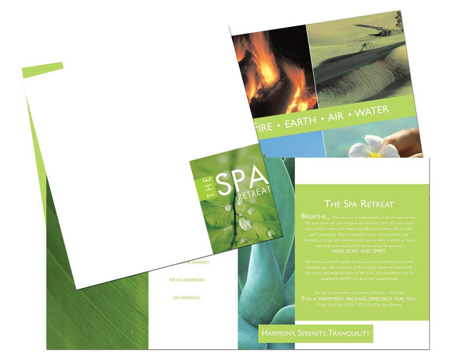 Mockup Spa Menu