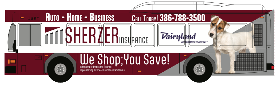 Sherzer Insurance - Full side Bus Artwork