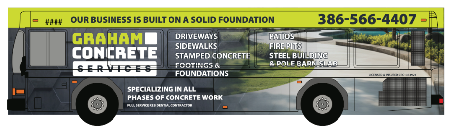 Graham Concrete Services - Full Side Bus Artwork