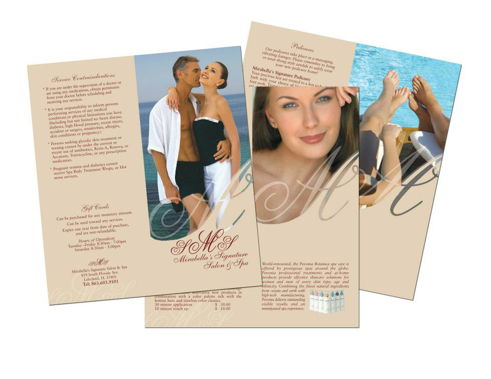 Mockup Spa Menu