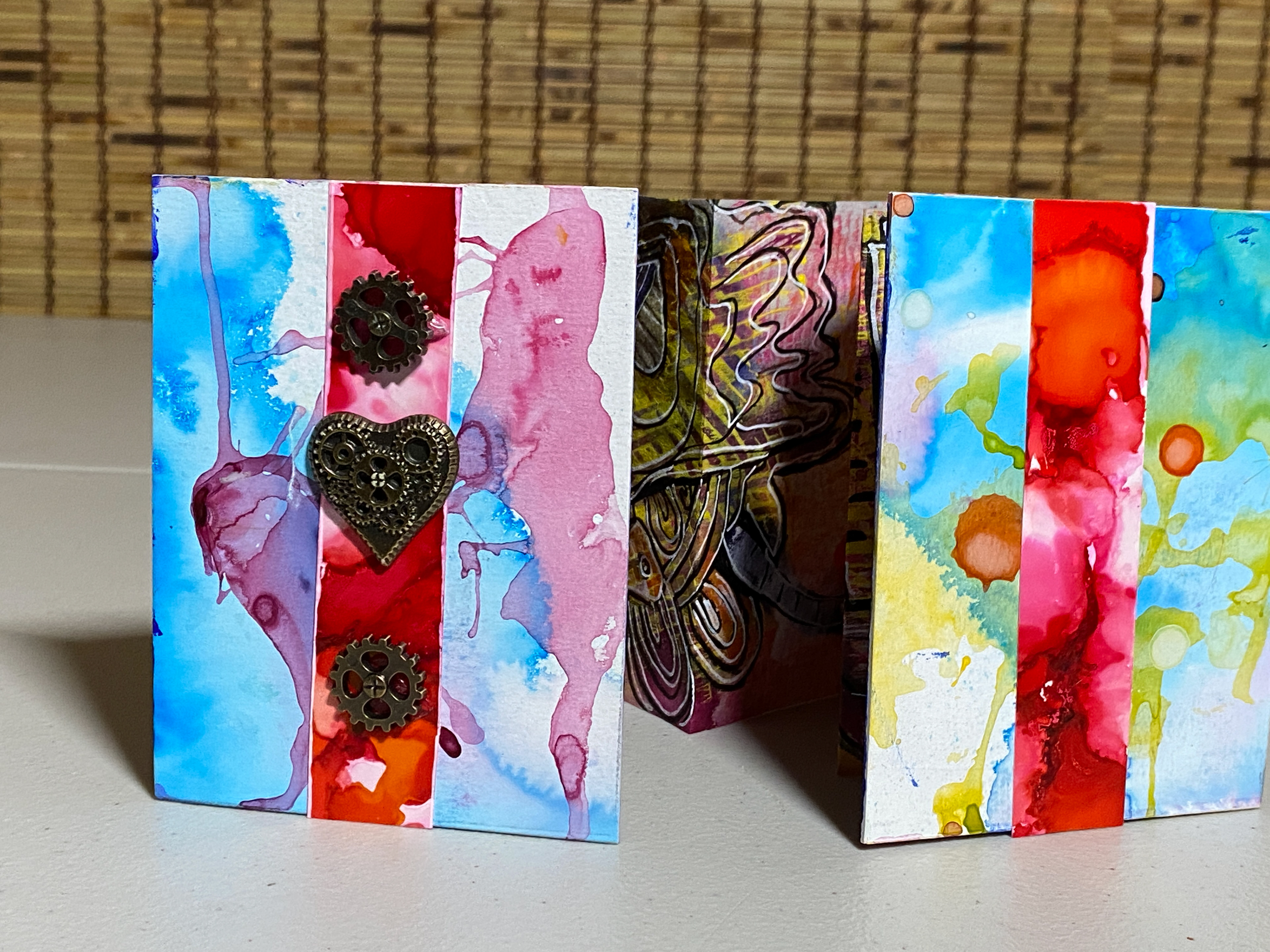 Galaxy Concertina Artist Book Cover 