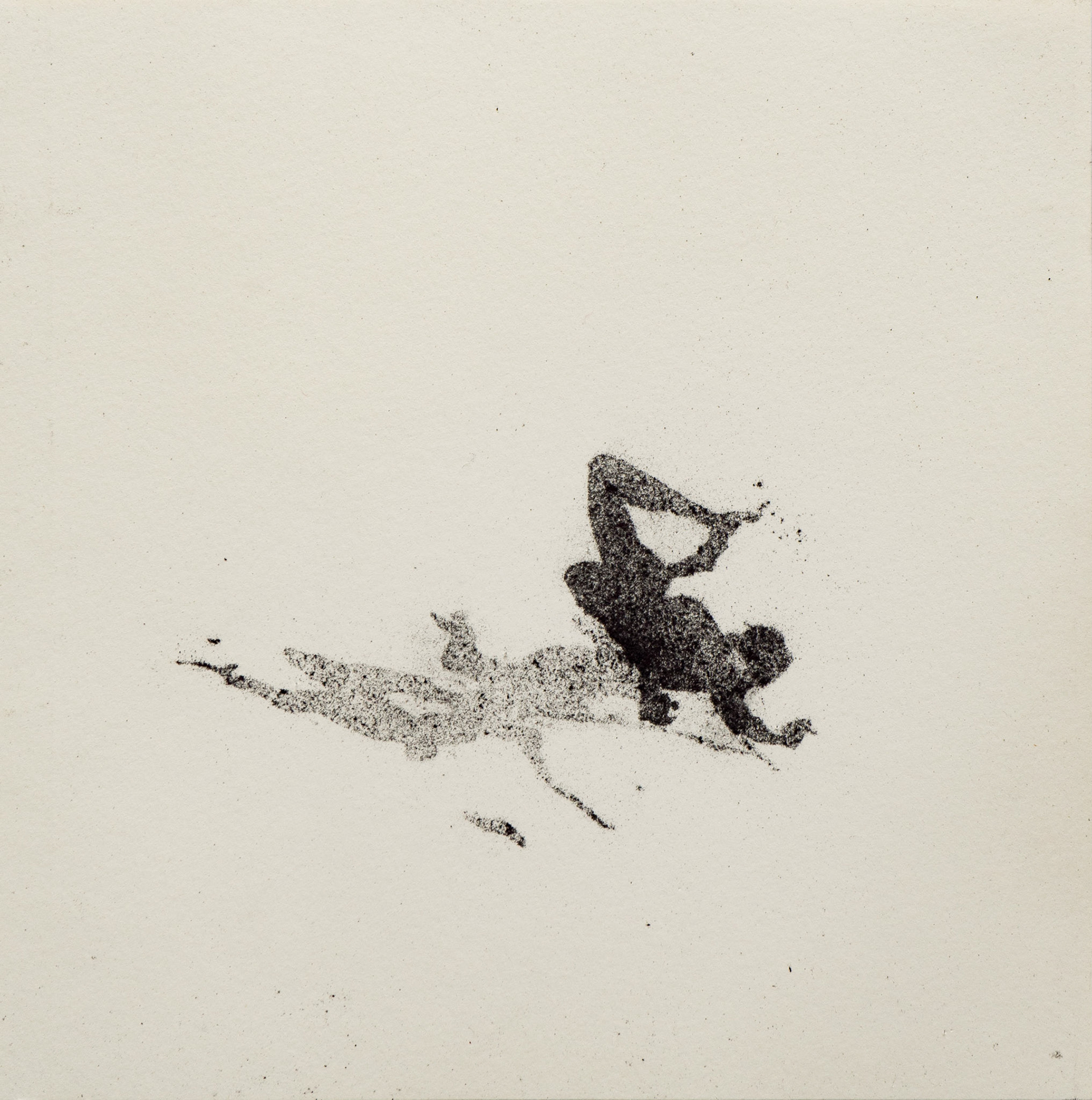Untitled, graphite(powder) on paper, 23,4 x ± 23,4 cm, 2020