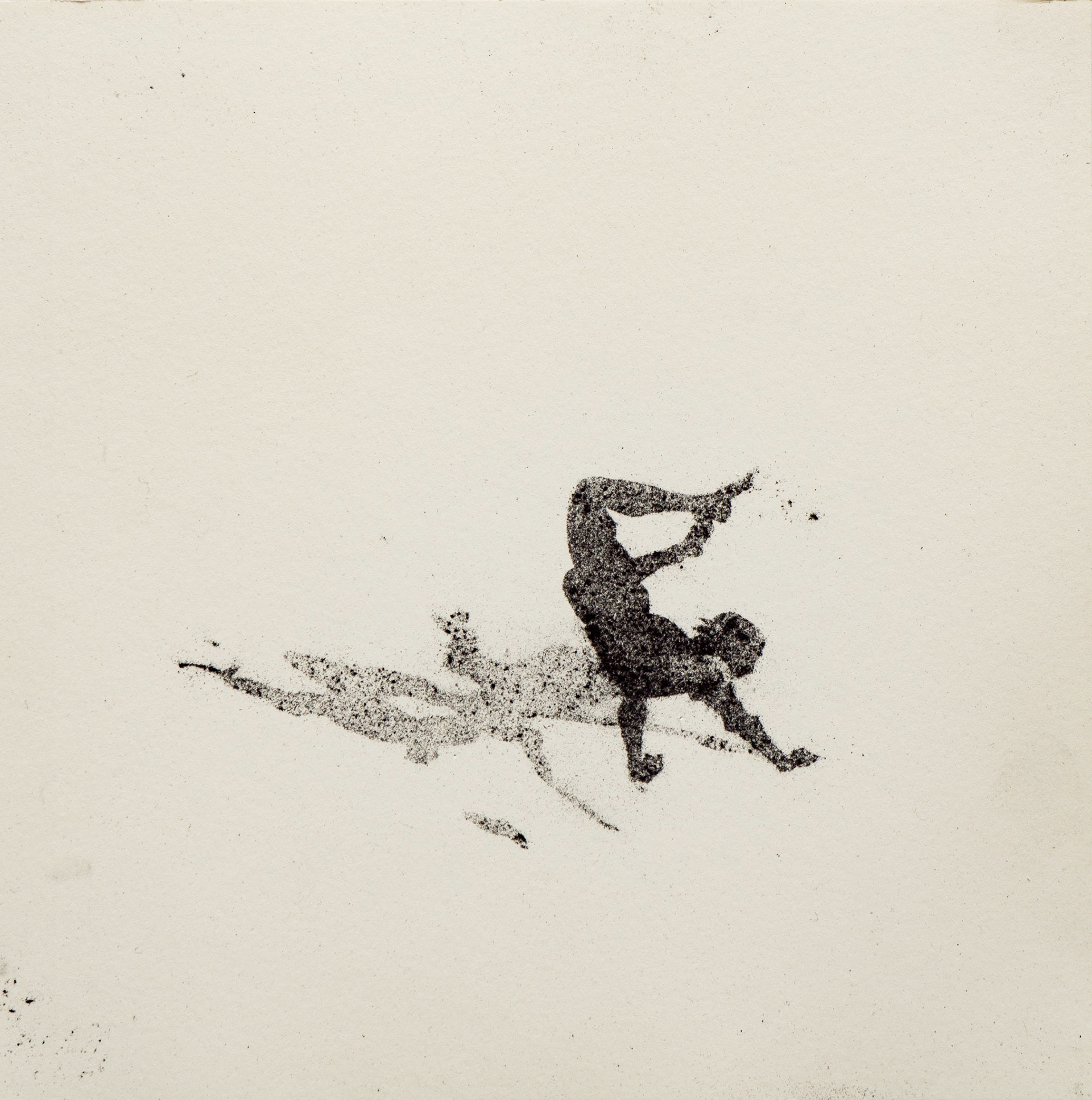 Untitled, graphite(powder) on paper, 23,4 x ± 23,4 cm, 2020