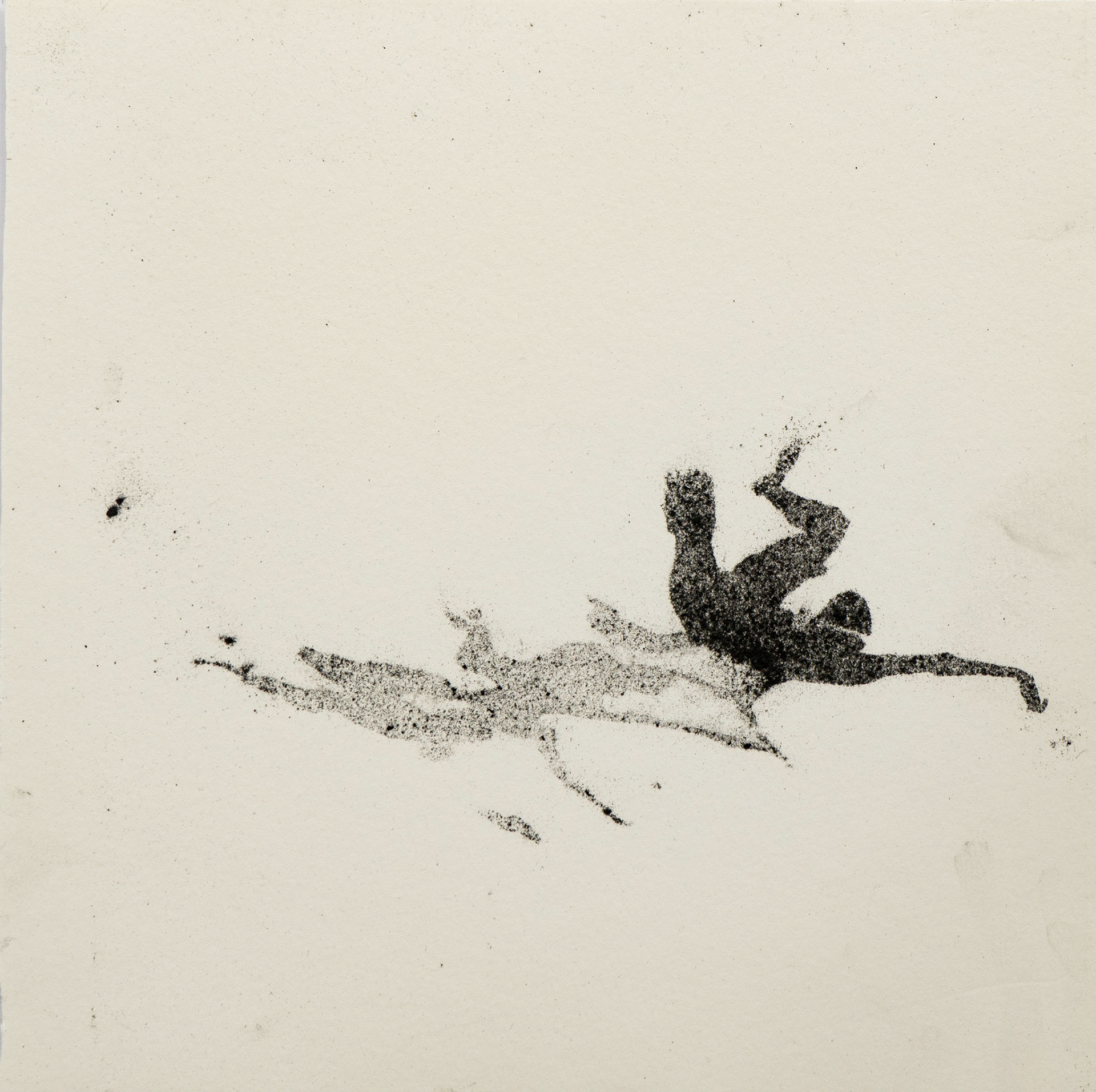 Untitled, graphite(powder) on paper, 23,4 x ± 23,4 cm, 2020