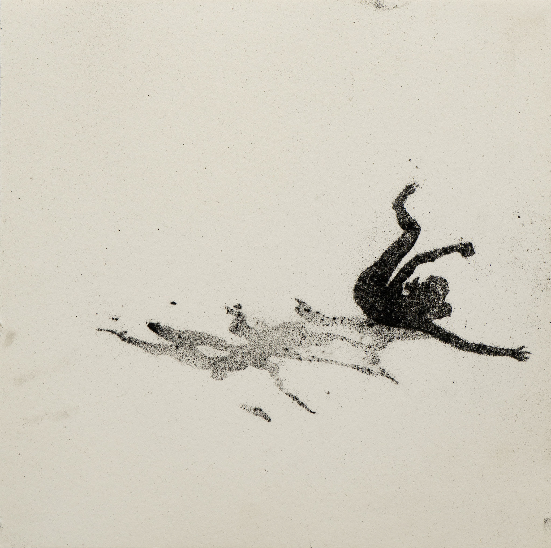 Untitled, graphite(powder) on paper, 23,4 x ± 23,4 cm, 2020